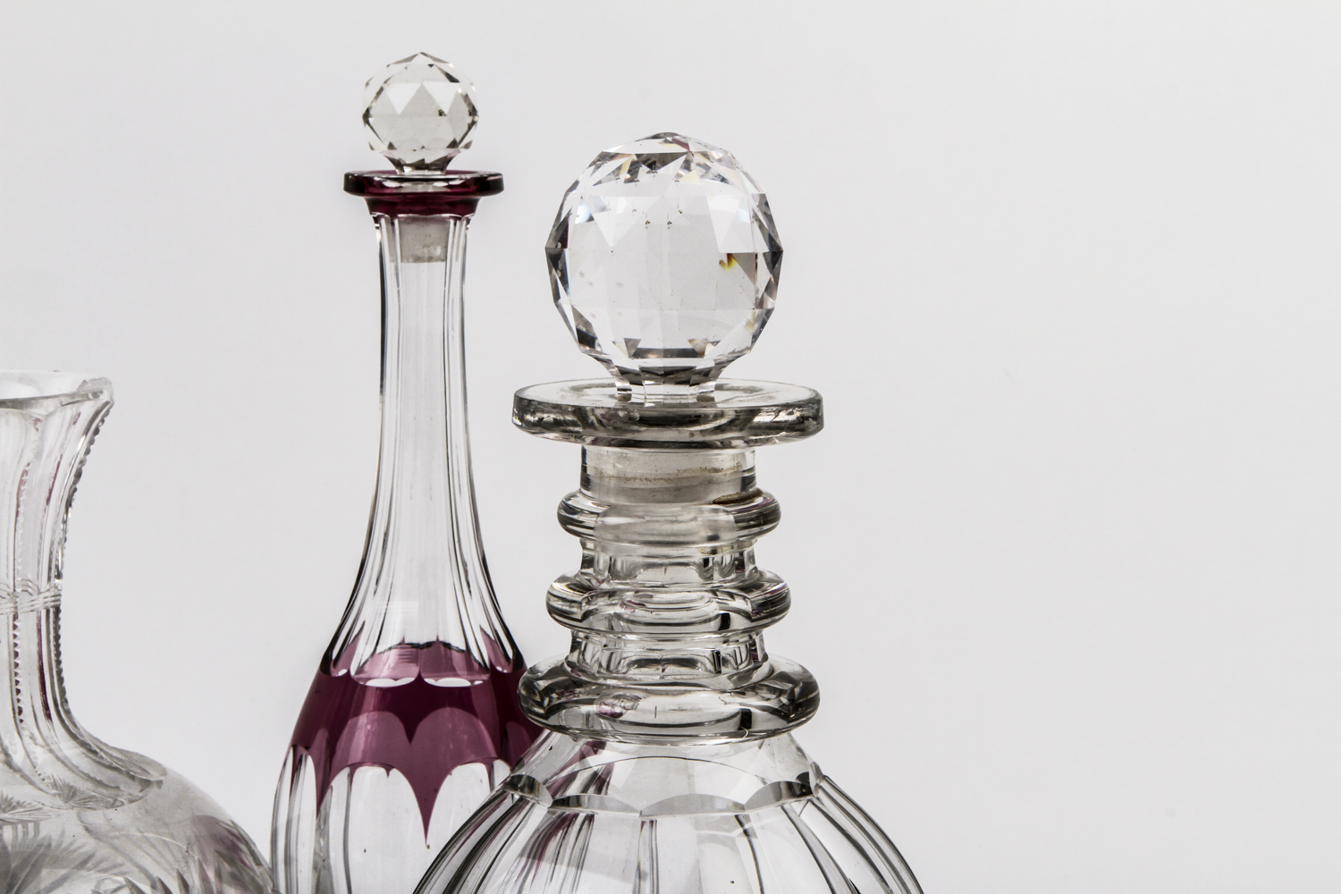 Assortment of Glass Decanters