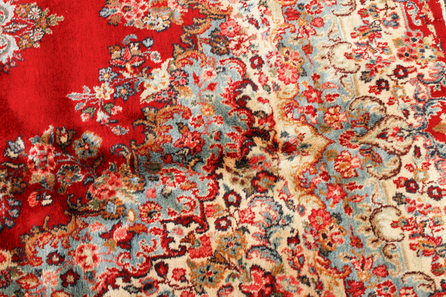 Hand-Knotted Wool Kerman Area Rug