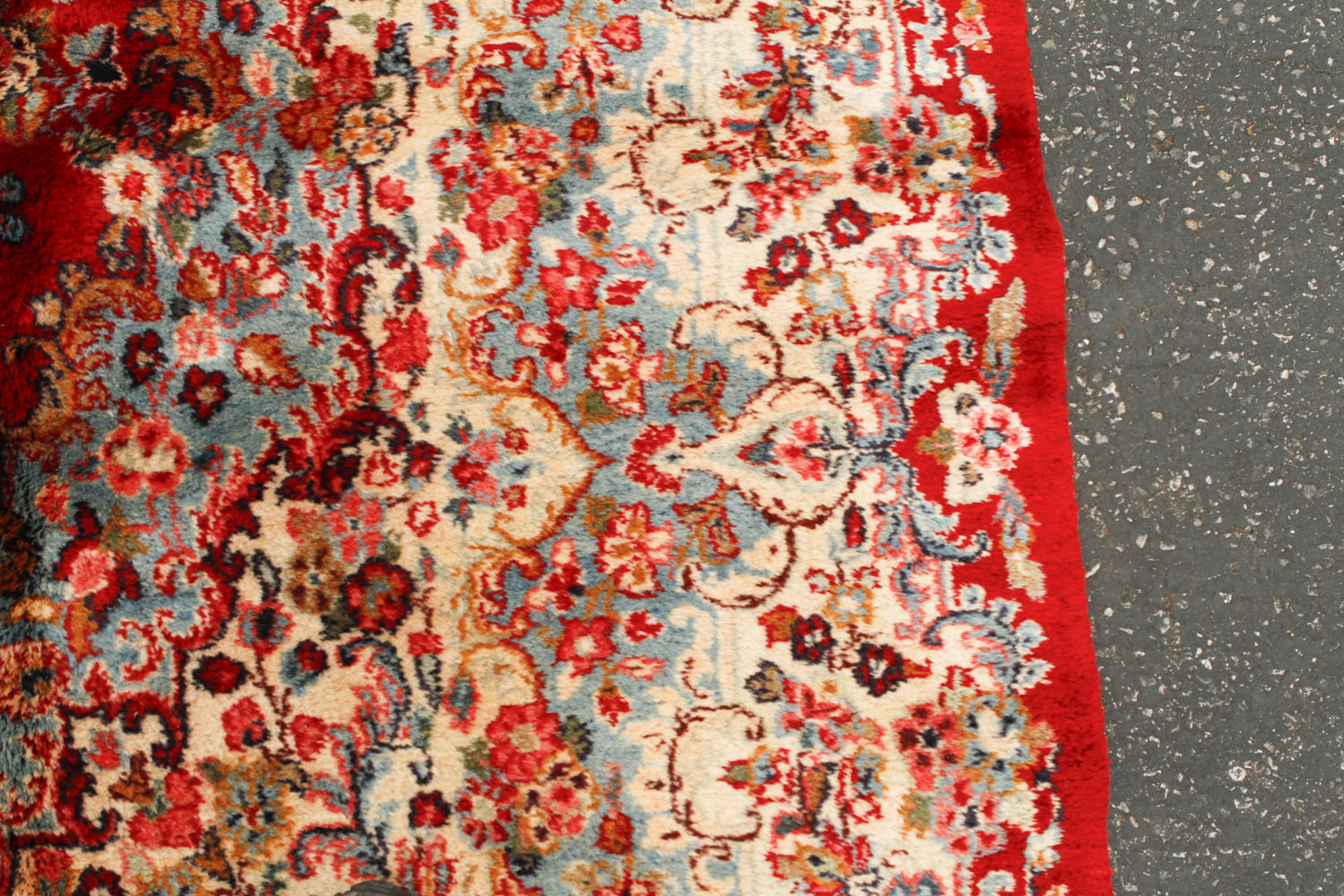 Hand-Knotted Wool Kerman Area Rug