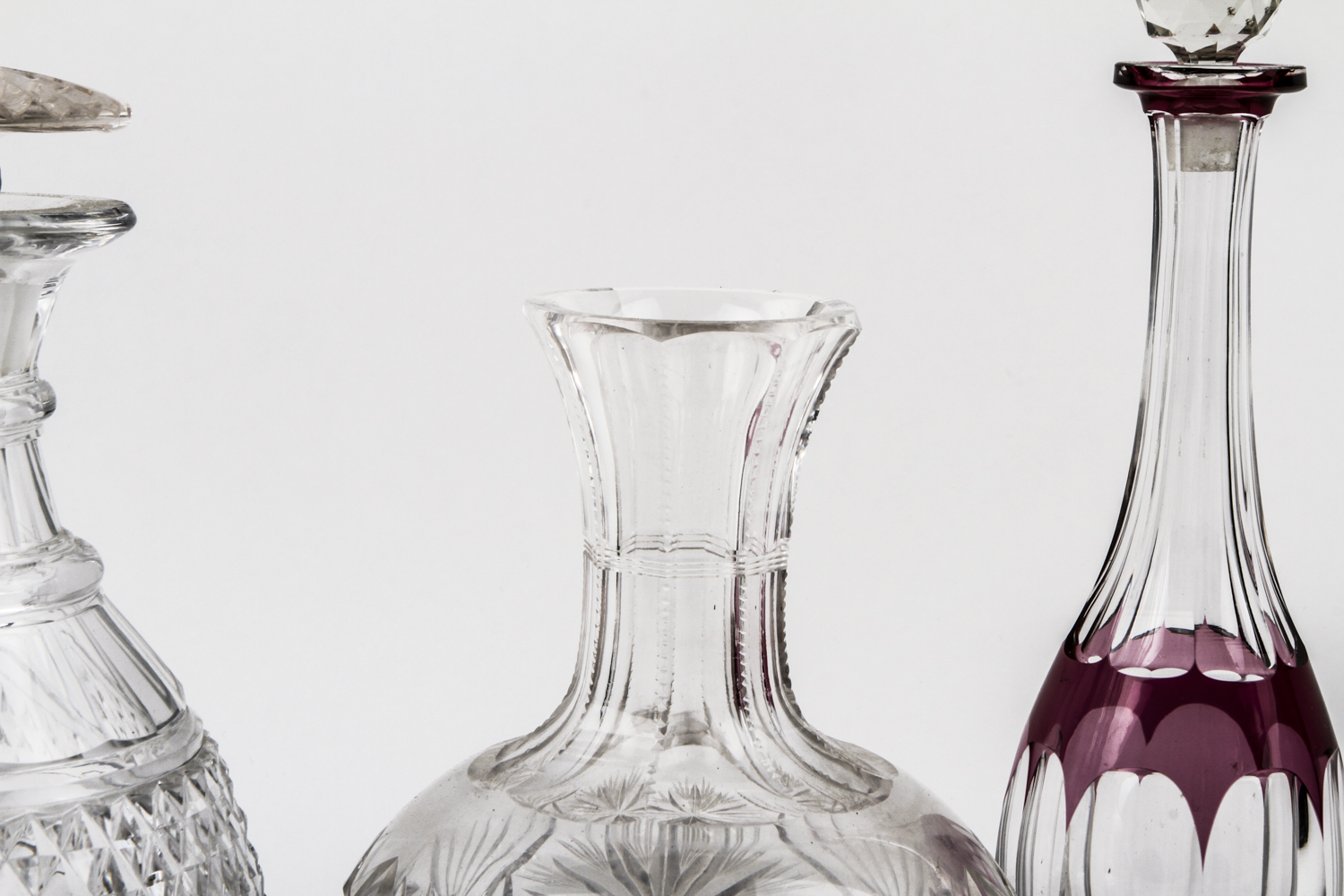 Assortment of Glass Decanters