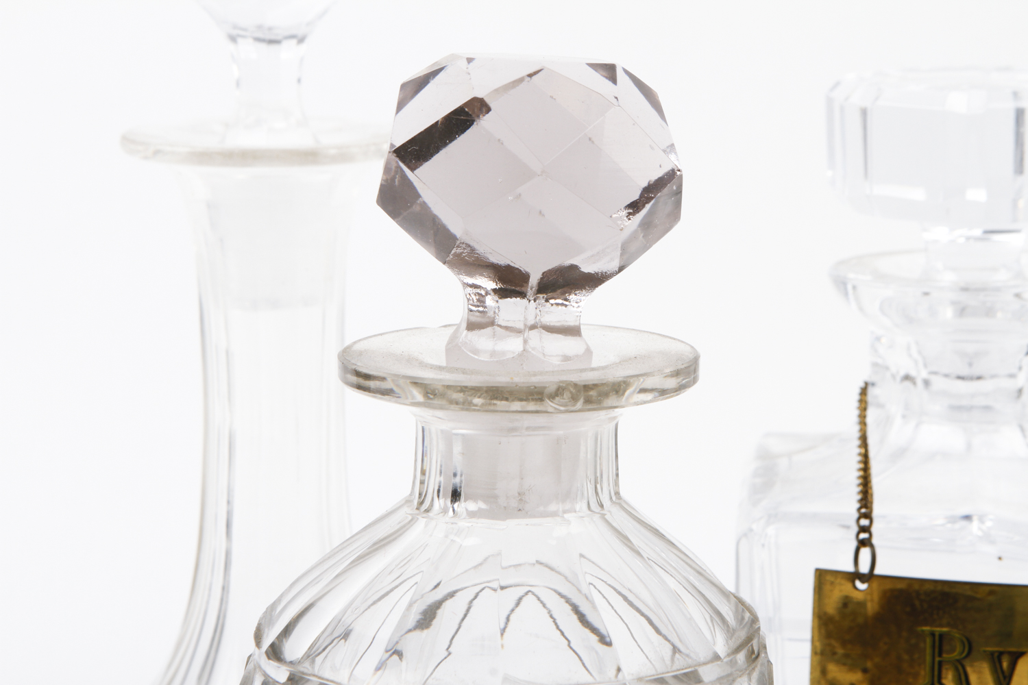 Collection of Cut Glass Liquor Decanters