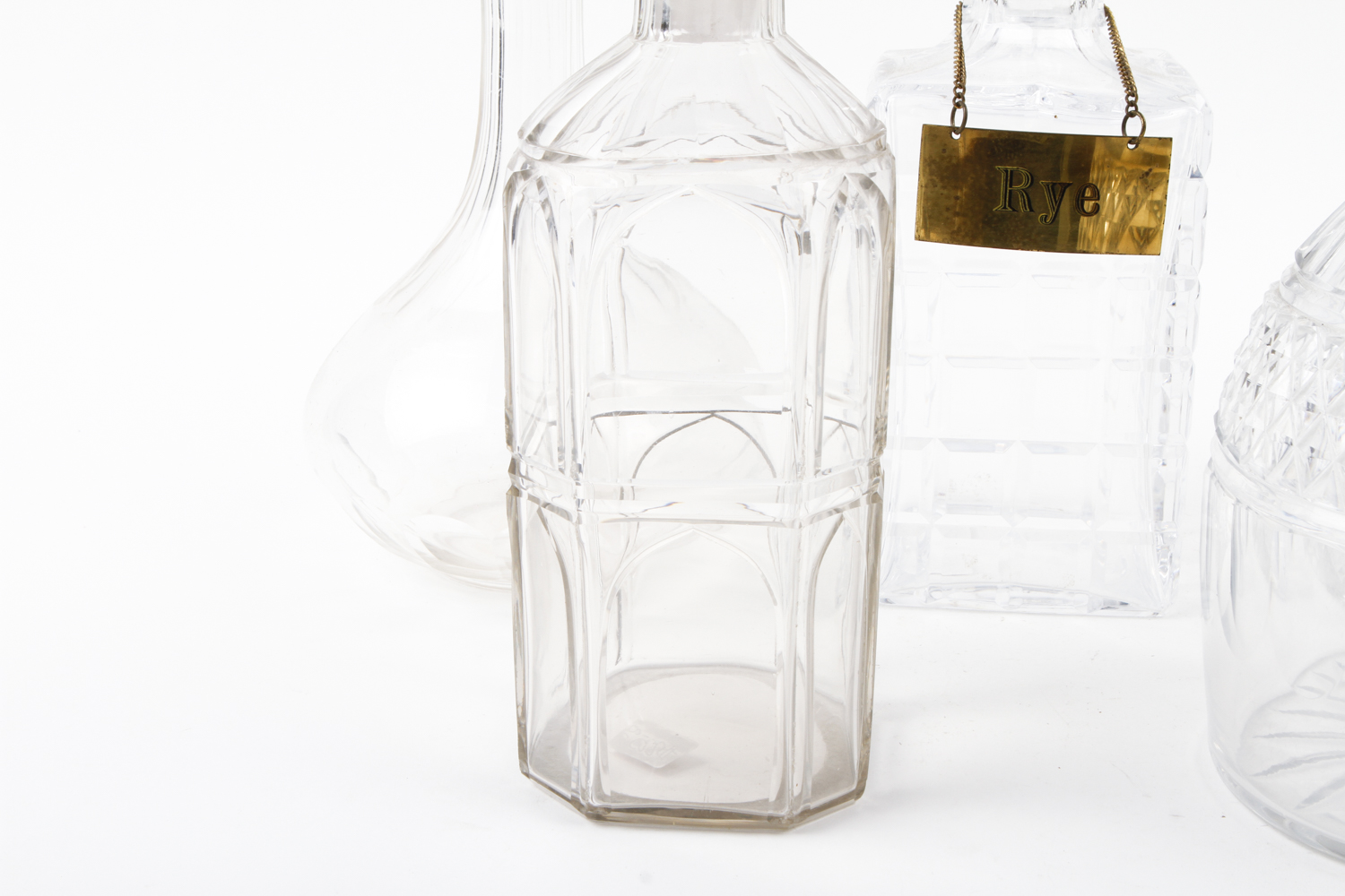 Collection of Cut Glass Liquor Decanters