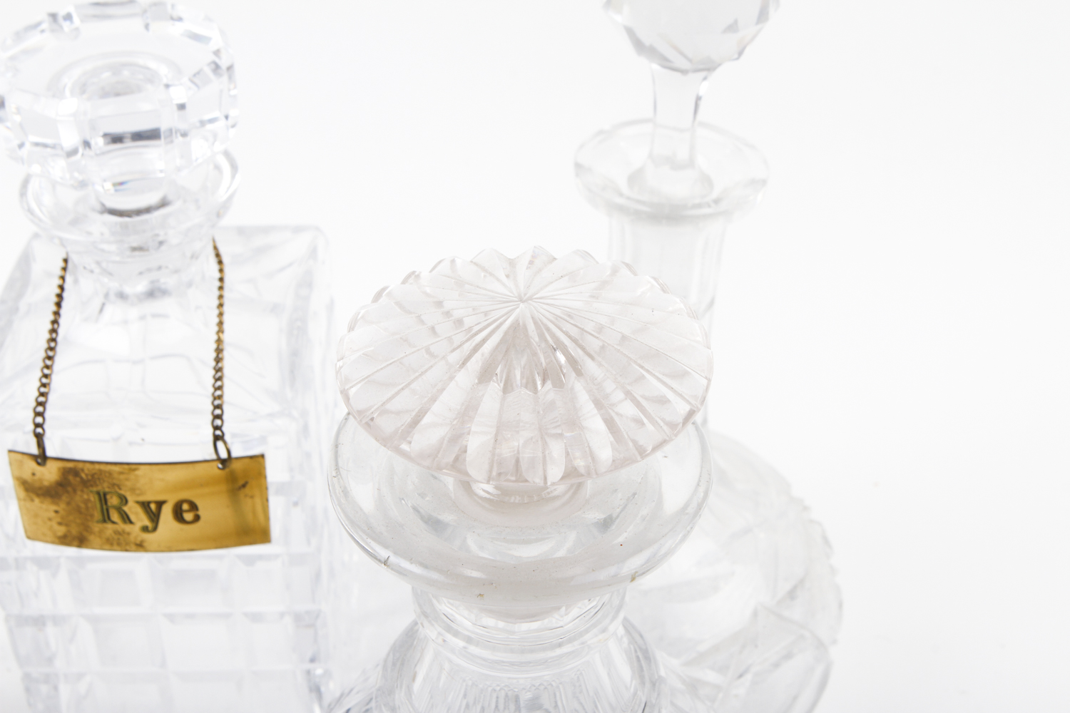 Collection of Cut Glass Liquor Decanters