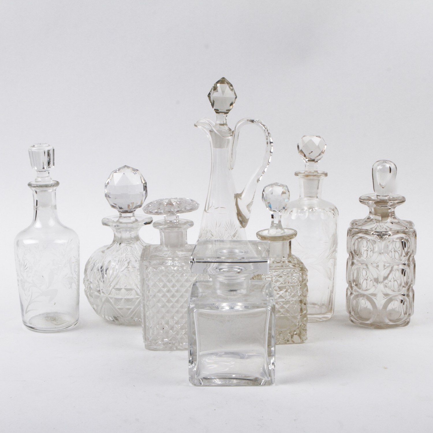 Antique Cut Glass Perfume Bottles and Cruets