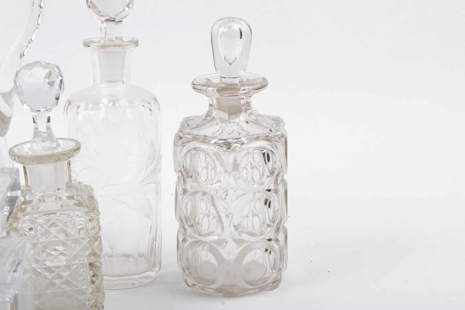 Antique Cut Glass Perfume Bottles and Cruets