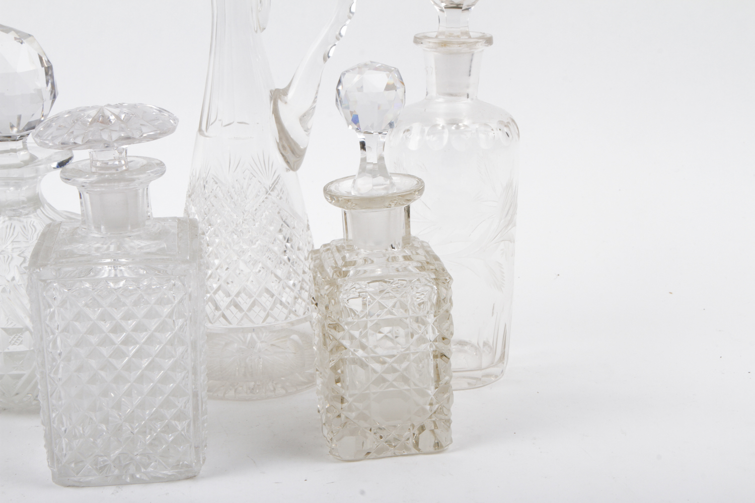Antique Cut Glass Perfume Bottles and Cruets
