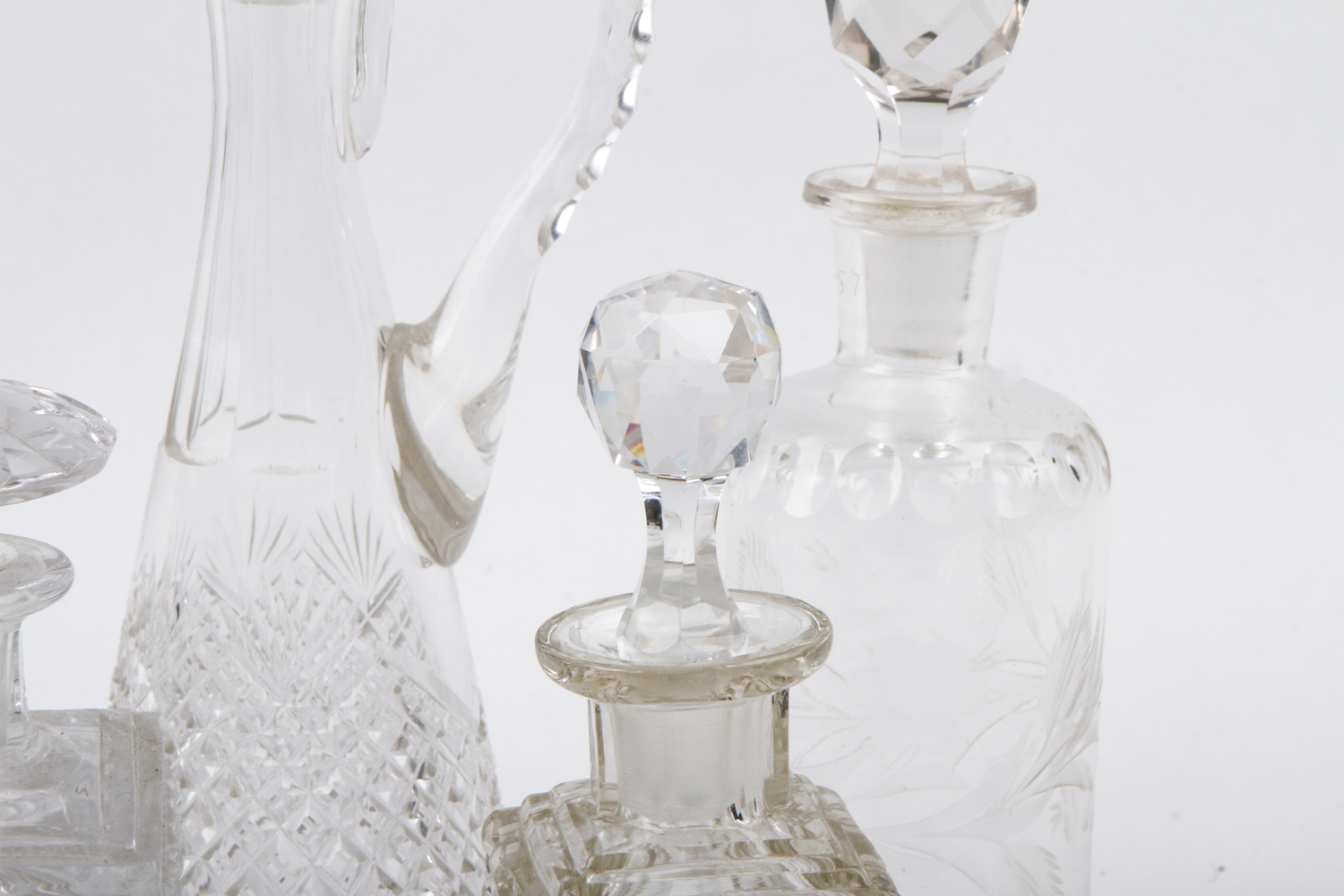 Antique Cut Glass Perfume Bottles and Cruets