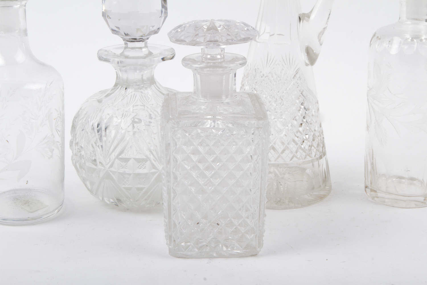 Antique Cut Glass Perfume Bottles and Cruets