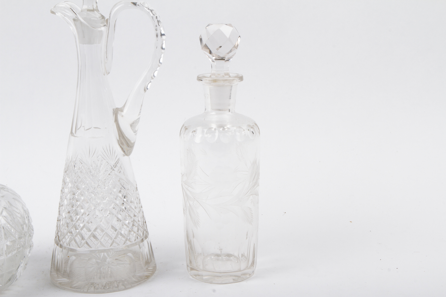 Antique Cut Glass Perfume Bottles and Cruets