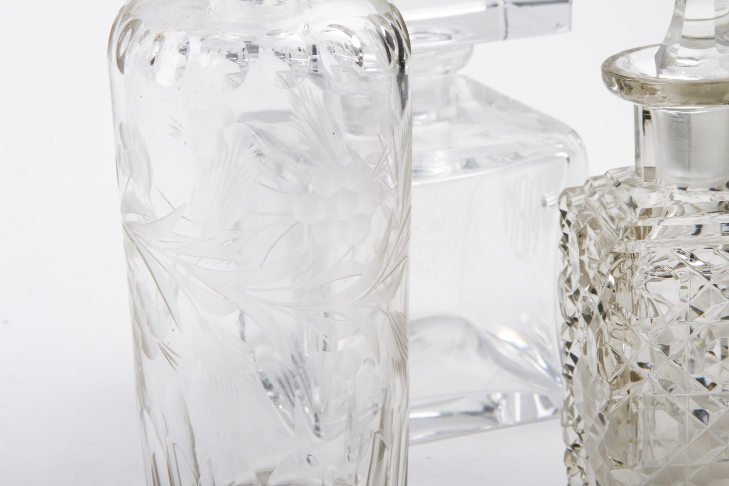 Antique Cut Glass Perfume Bottles and Cruets