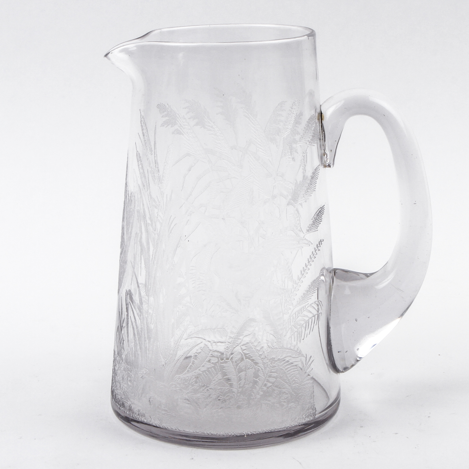 Etched Glass Pitcher