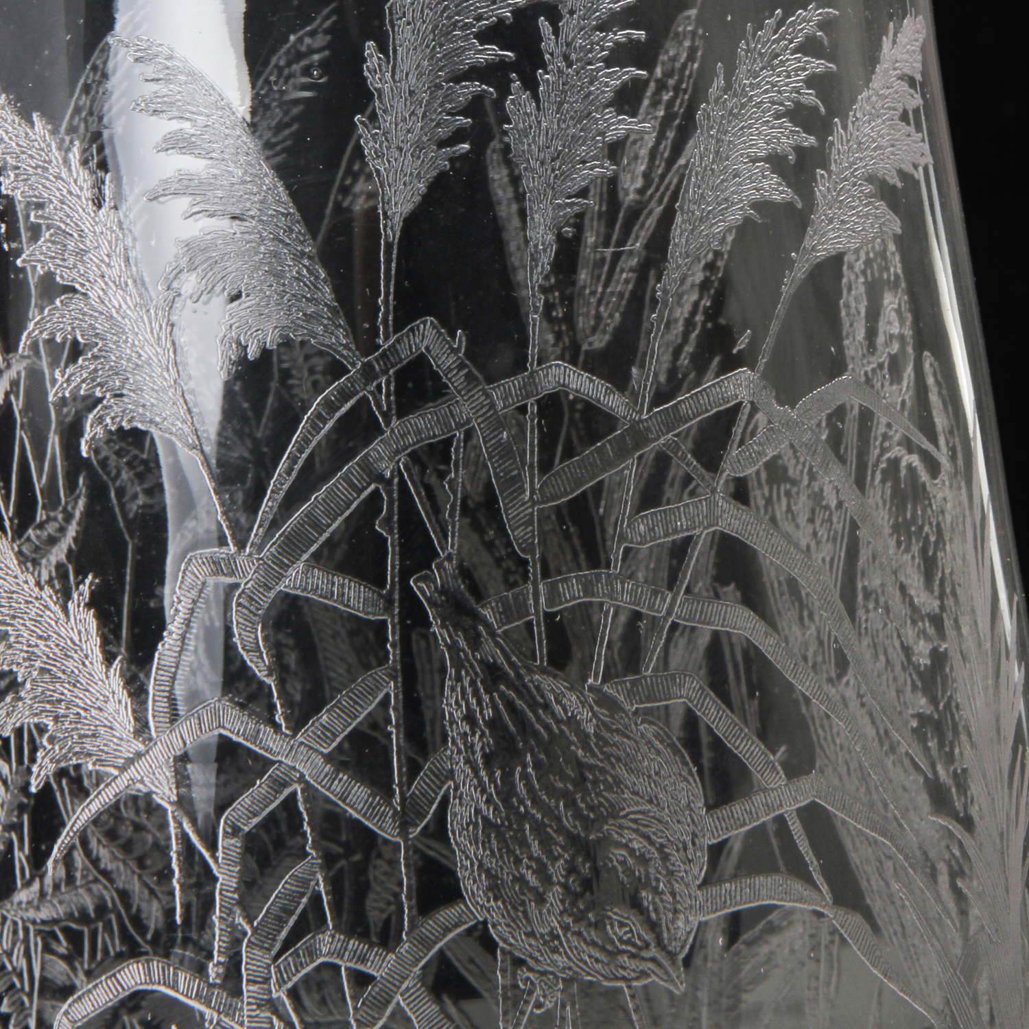 Etched Glass Pitcher