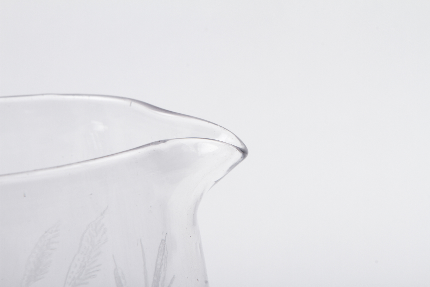 Etched Glass Pitcher
