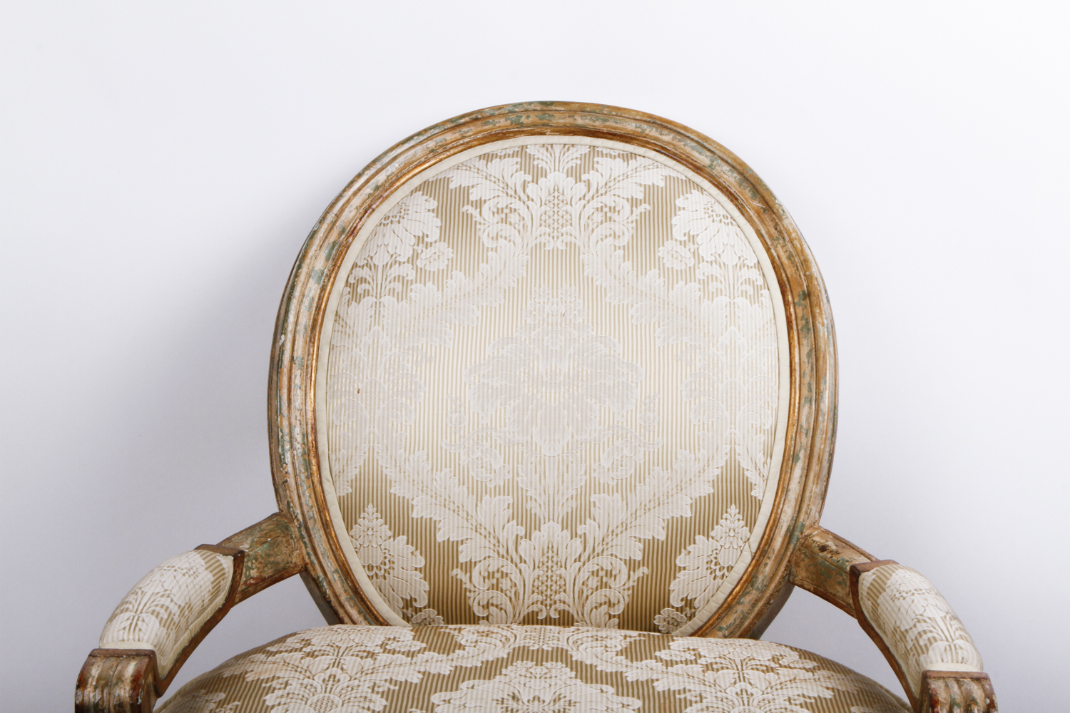 Louis XVI Style Balloon Back Armchair by Nancy Corzine