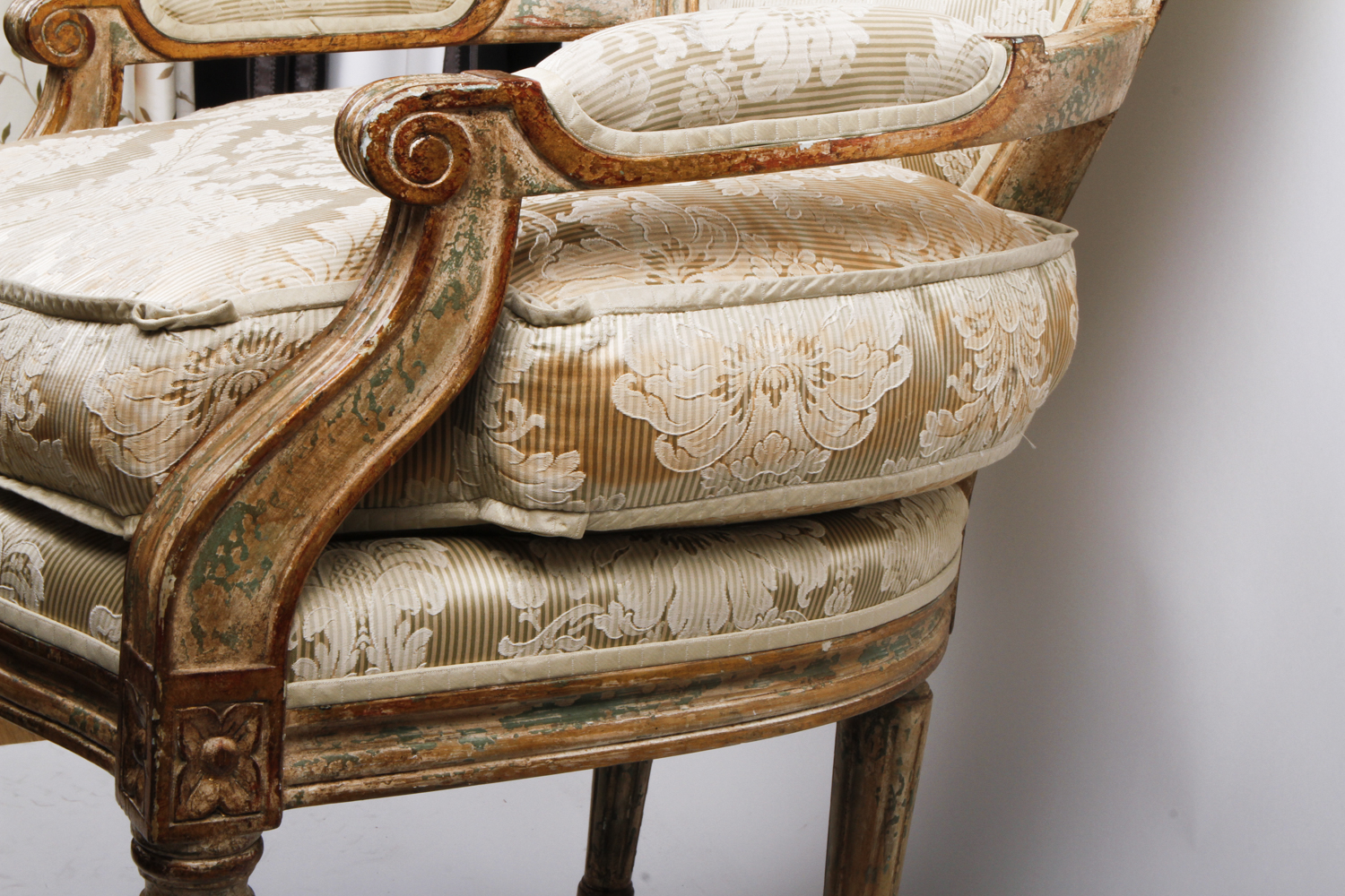 Louis XVI Style Balloon Back Armchair by Nancy Corzine