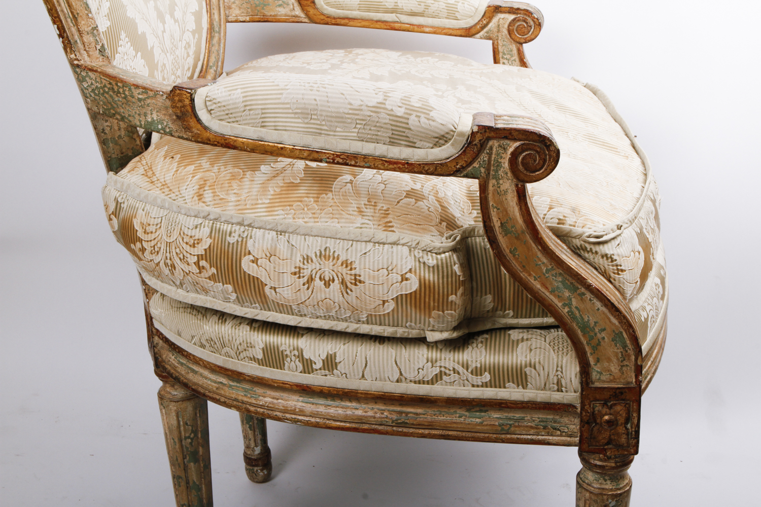 Louis XVI Style Balloon Back Armchair by Nancy Corzine