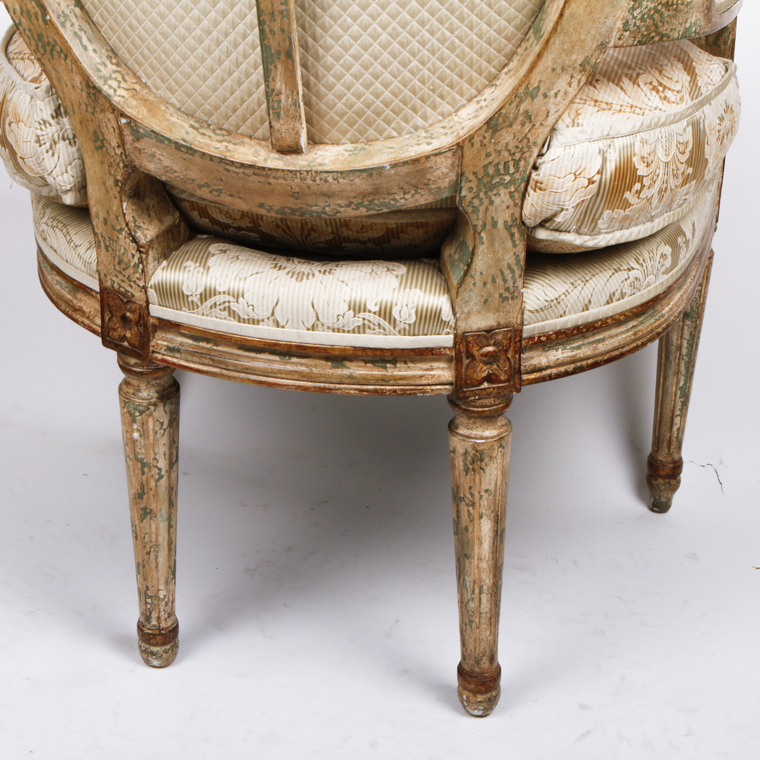 Louis XVI Style Balloon Back Armchair by Nancy Corzine