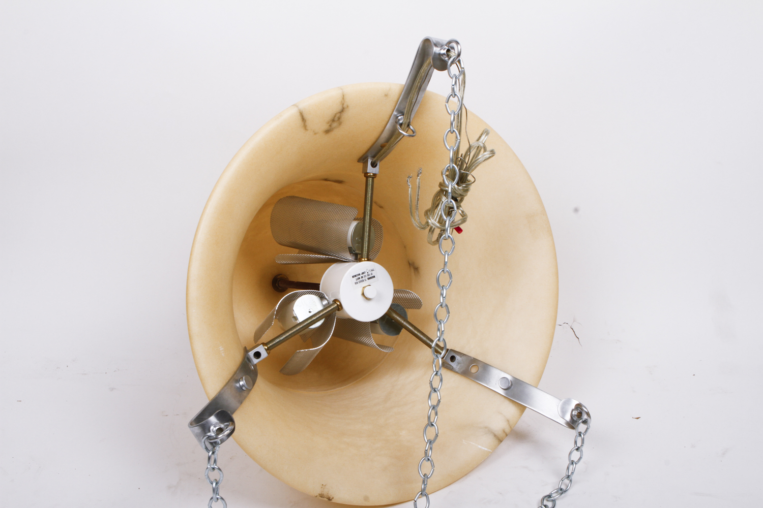 Genuine Alabaster Pendant Chandelier by Chapman