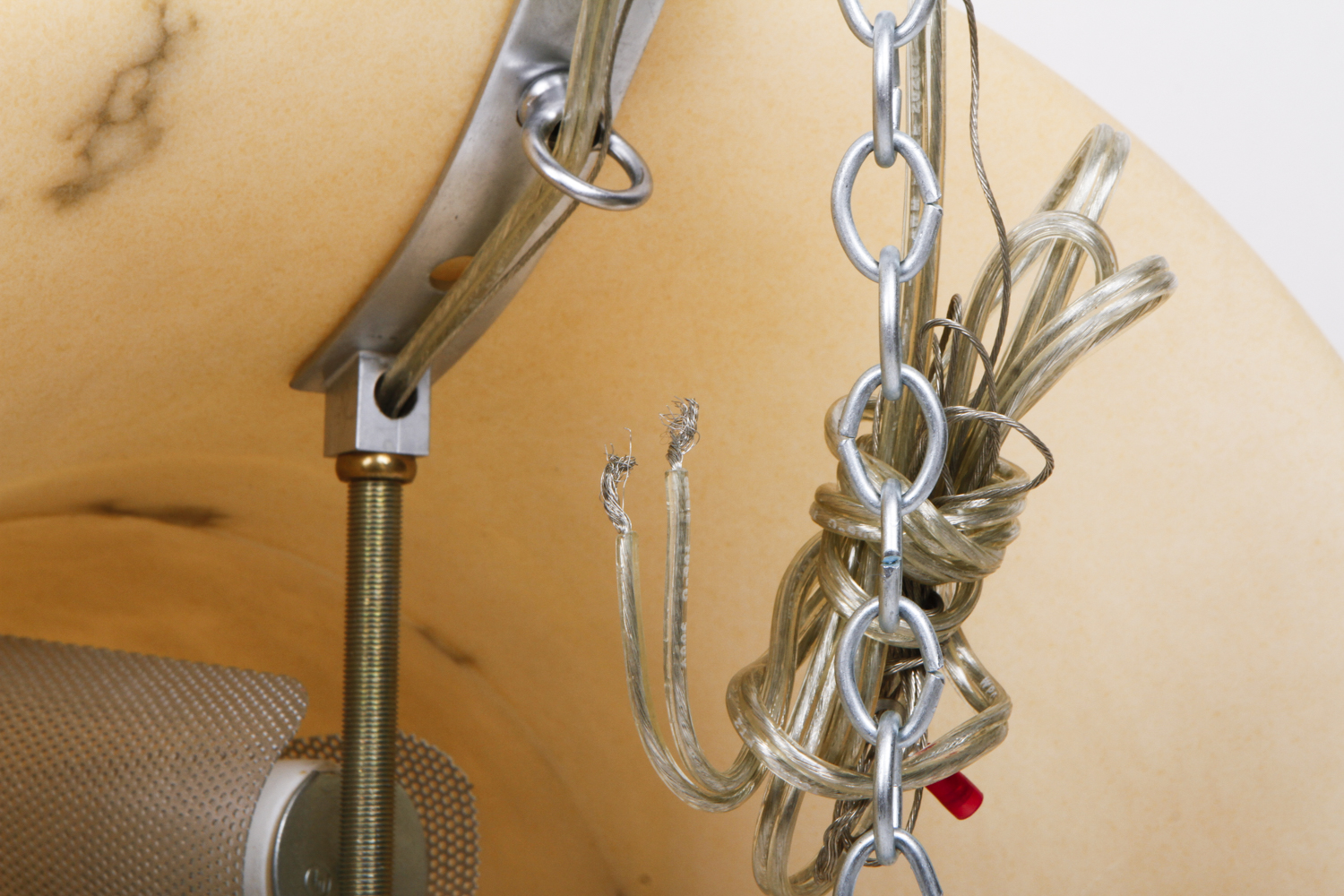 Genuine Alabaster Pendant Chandelier by Chapman