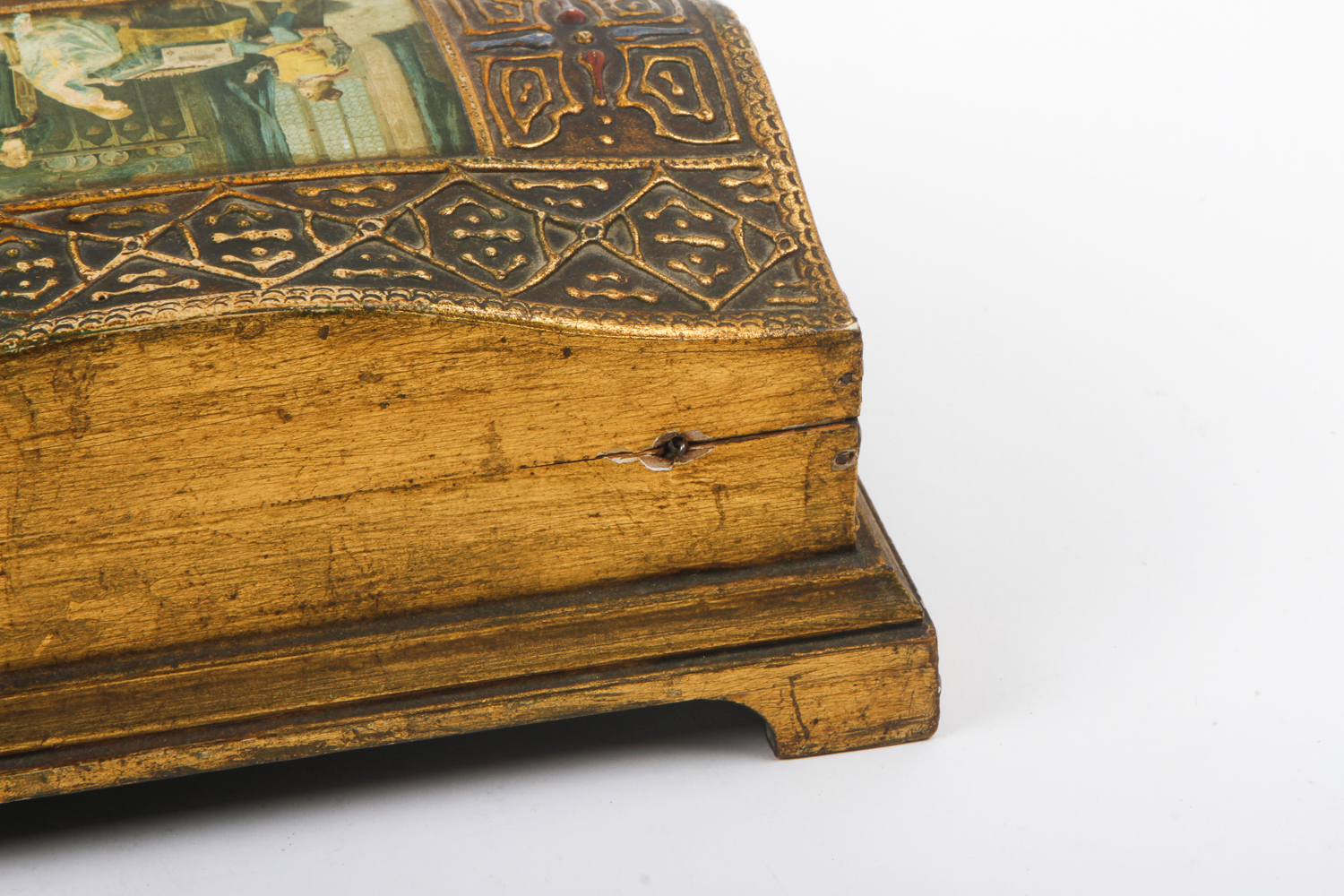 Italian Florentine Painted Trinket Box