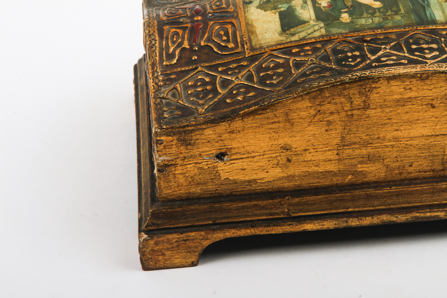 Italian Florentine Painted Trinket Box