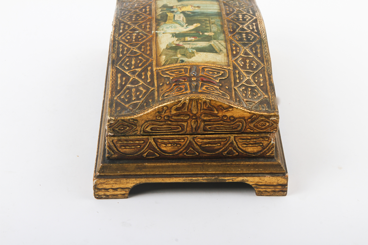 Italian Florentine Painted Trinket Box