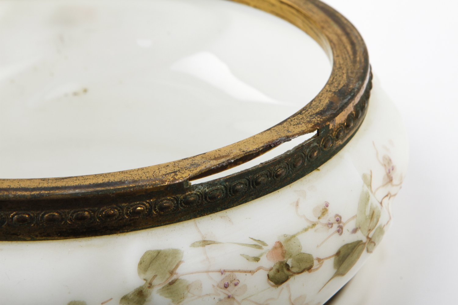 Antique Wavecrest Glass Jewelry or Trinket Box