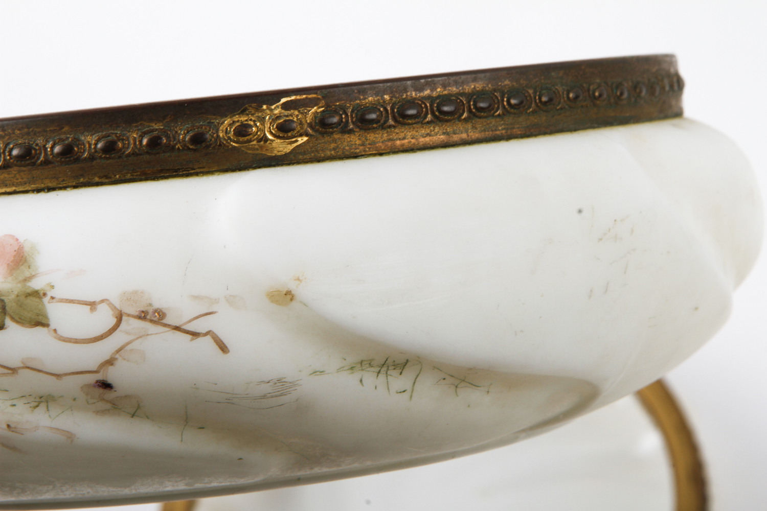 Antique Wavecrest Glass Jewelry or Trinket Box