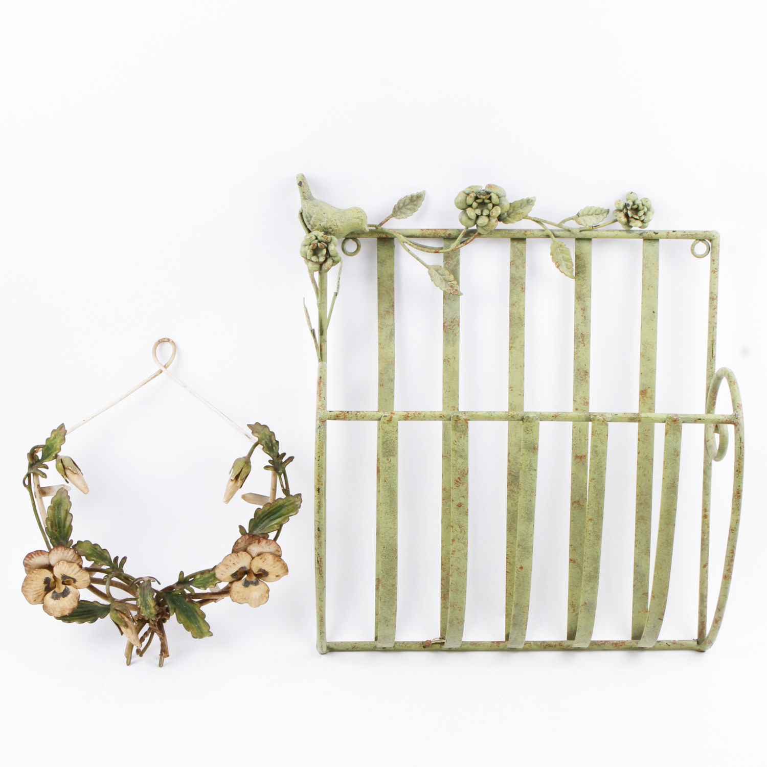 Iron Magazine Rack and Wall Hanging