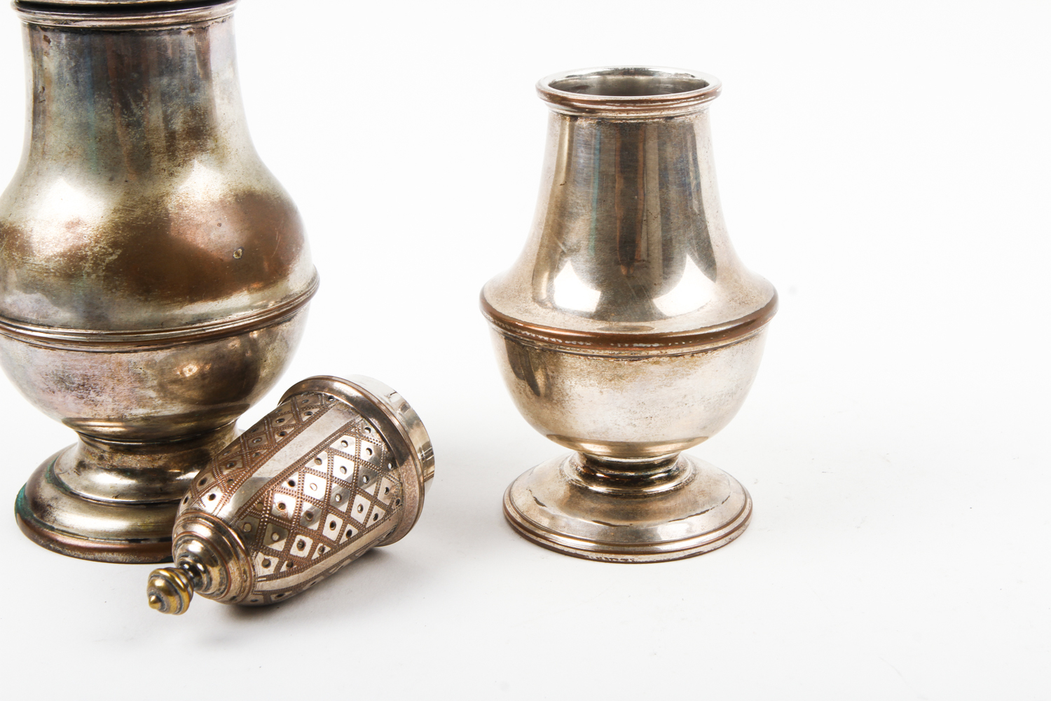 Pair of Silver Plate Sugar Casters