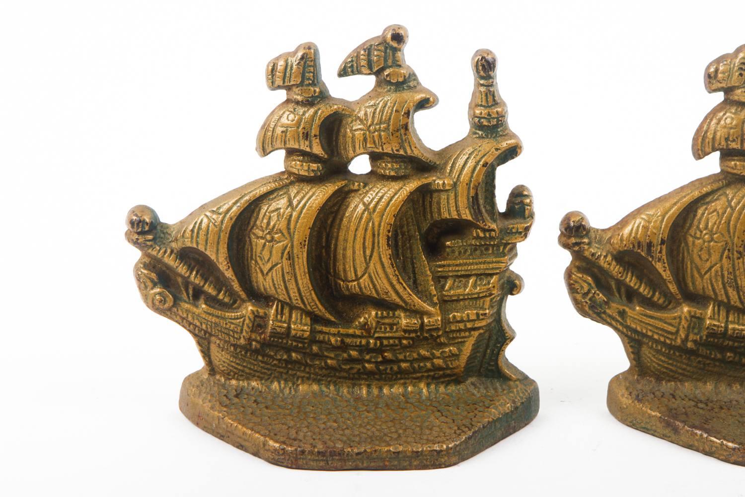 Antique Ship Galleon Bookends