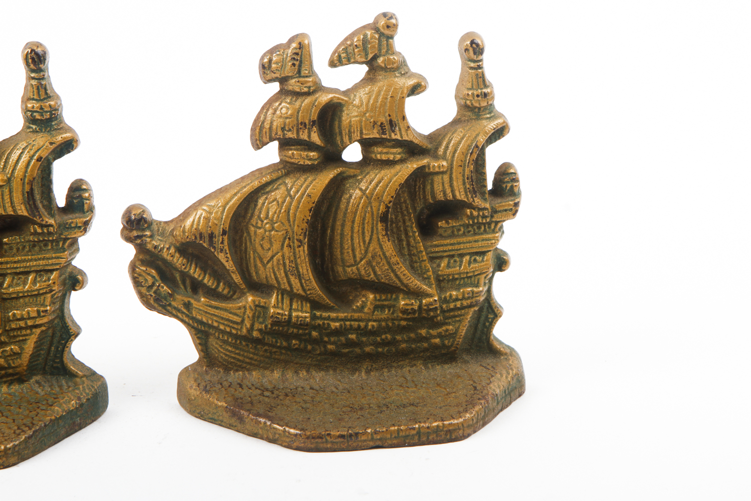 Antique Ship Galleon Bookends