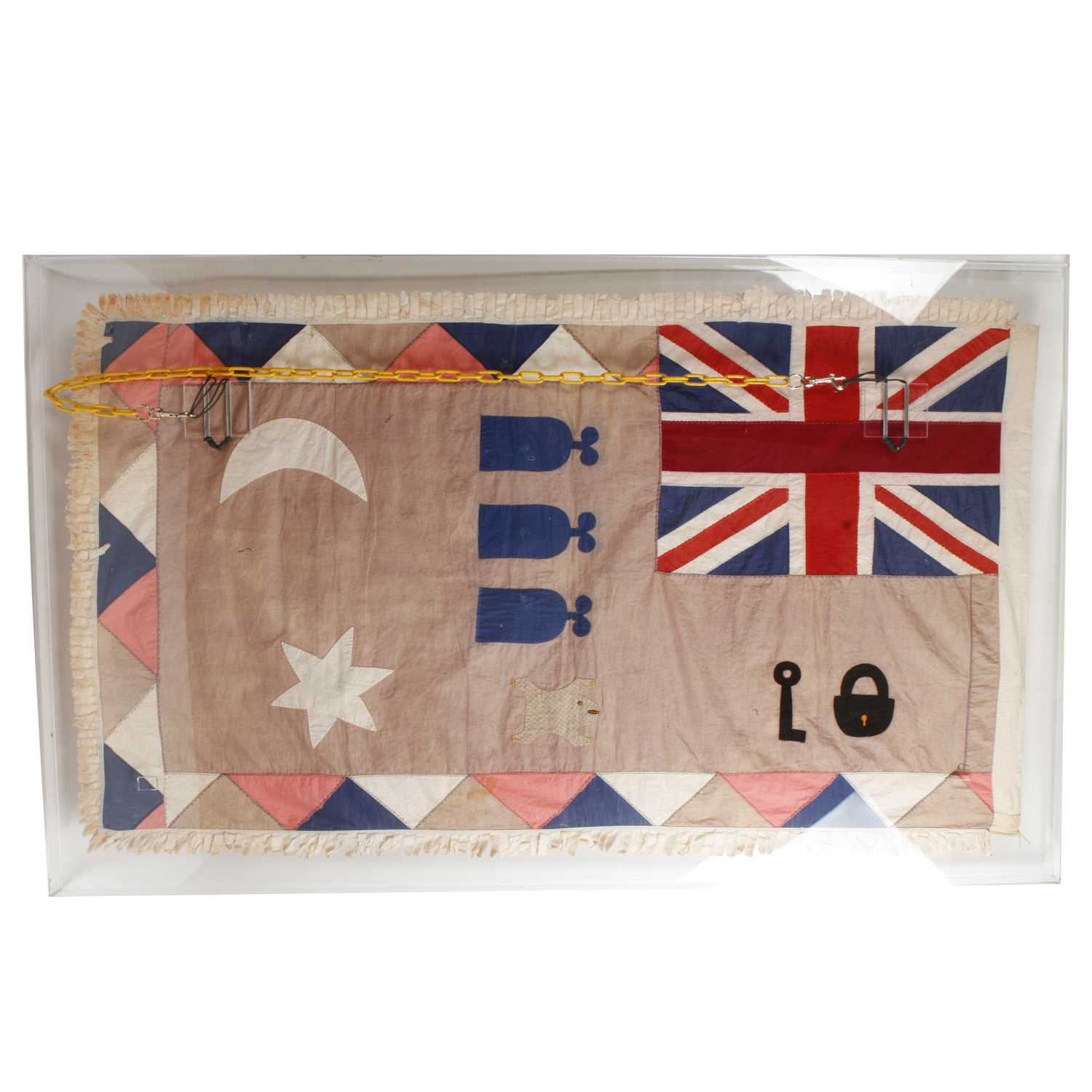 Framed Antique British Colony Flag