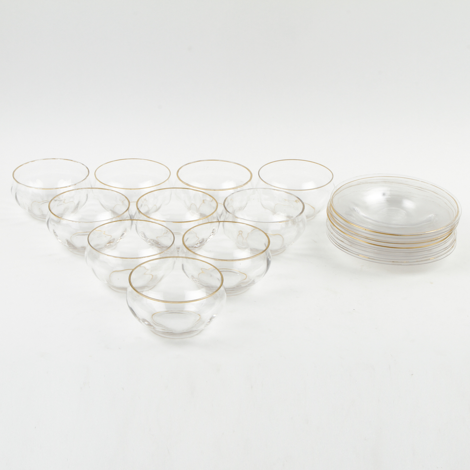 Antique Baccarat Crystal Bowls and Plates