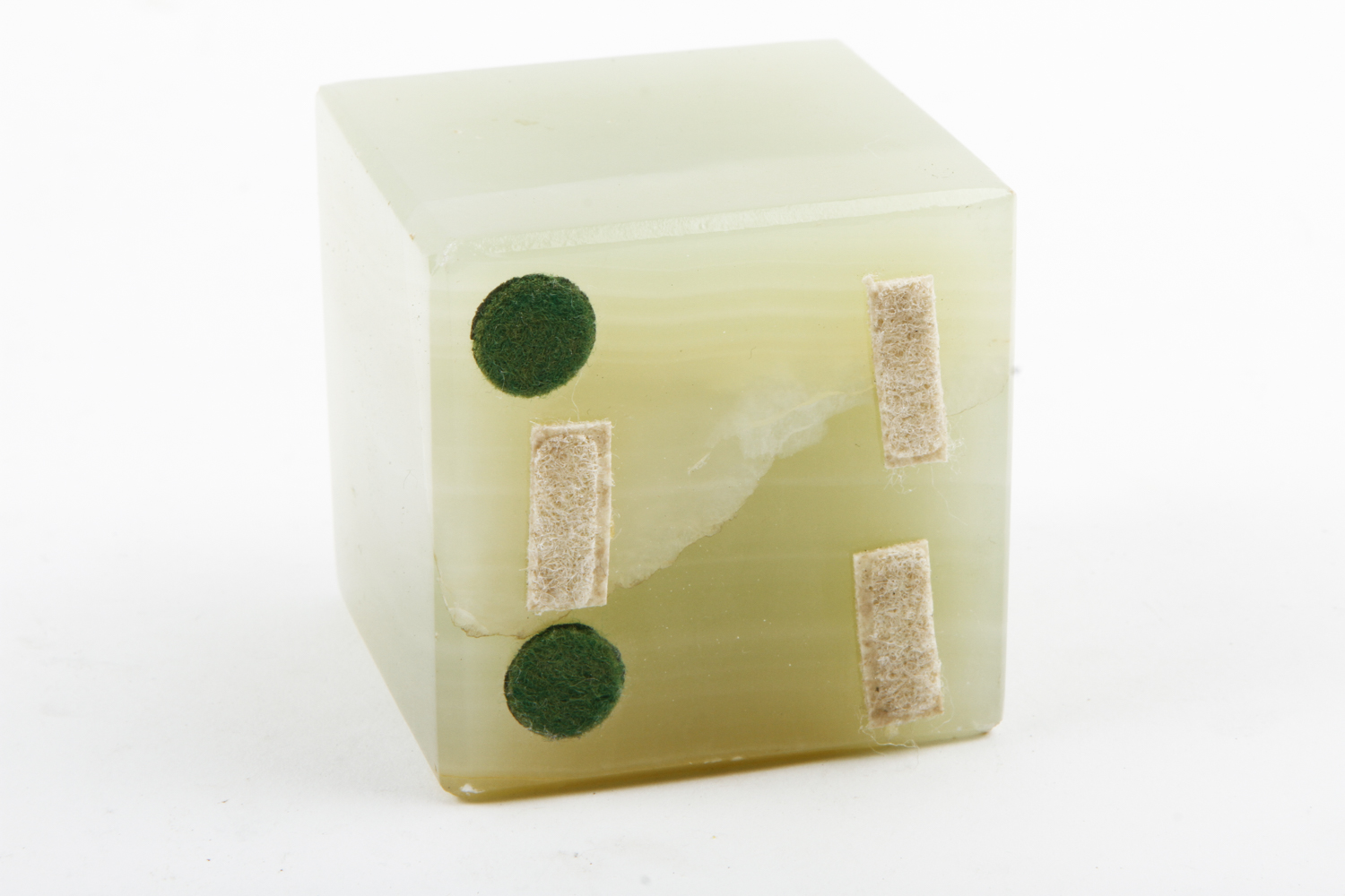 Green Quartz Cube Paperweight