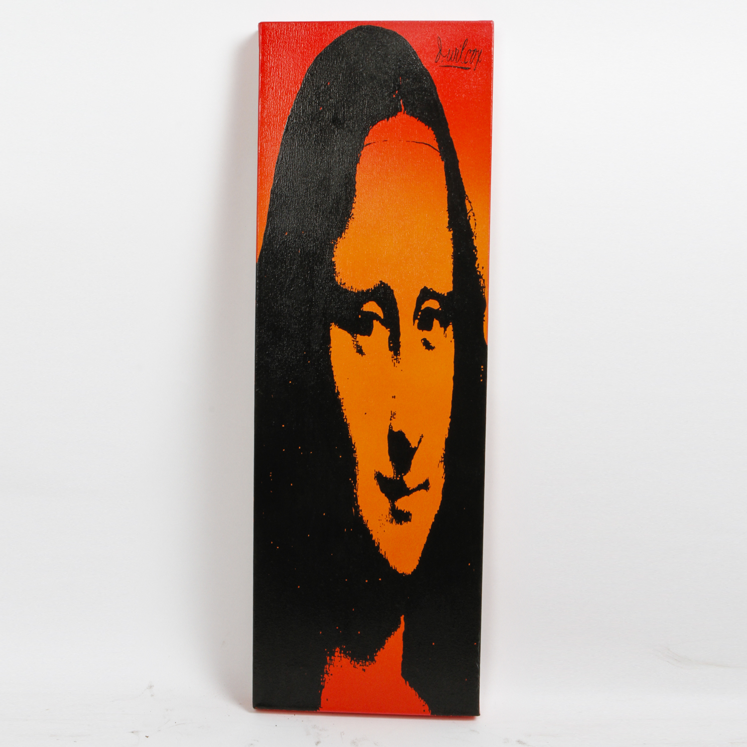 Dave Wilcox Spray Paint and Acrylic on Canvas "Why the long face Mona?"