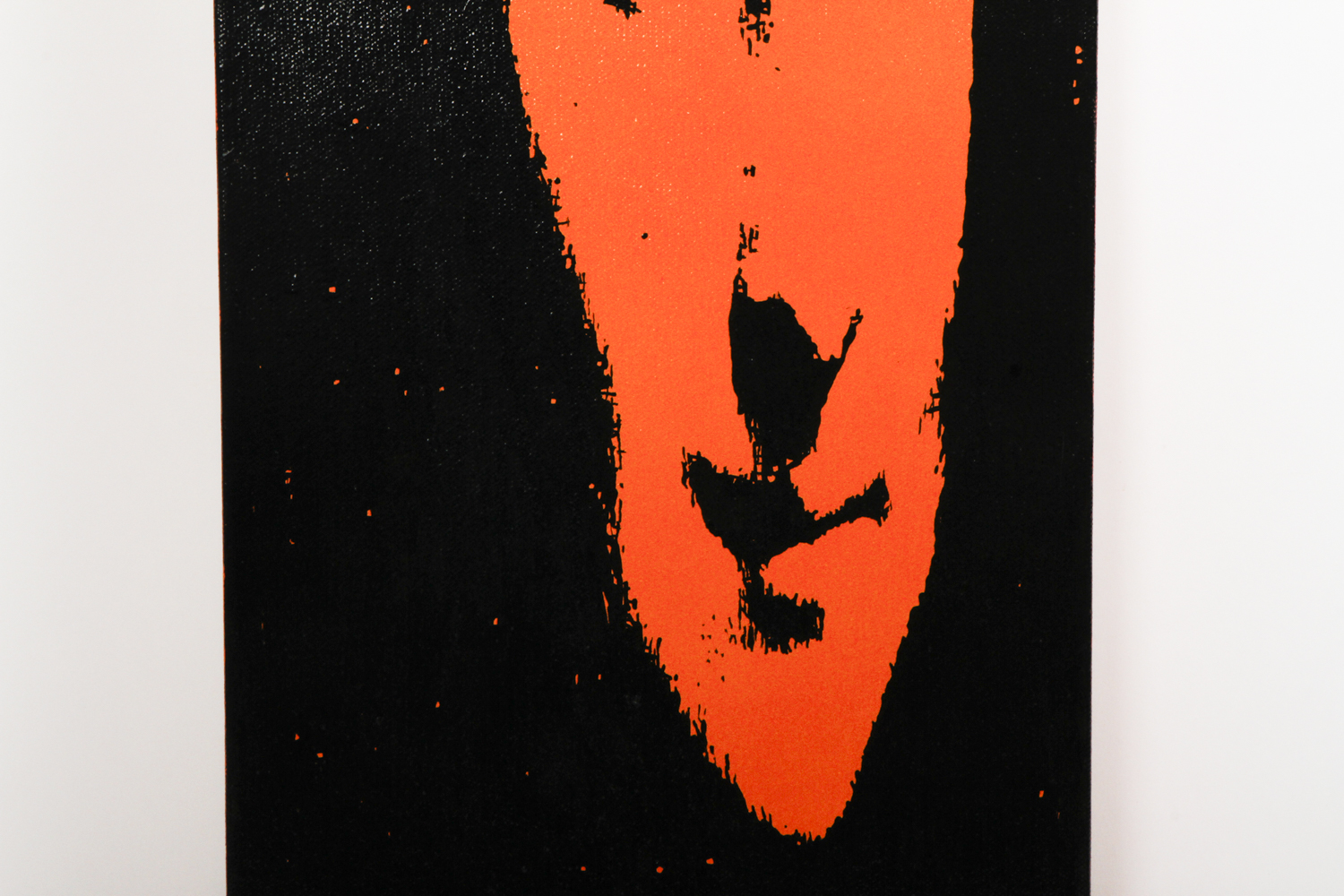 Dave Wilcox Spray Paint and Acrylic on Canvas "Why the long face Mona?"