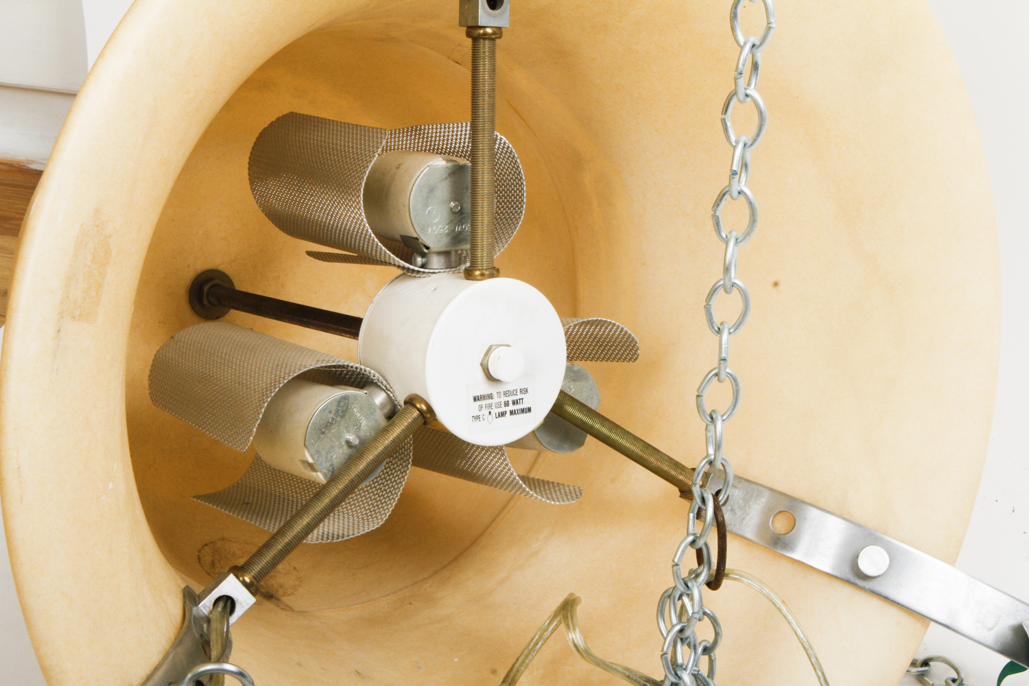 Genuine Alabaster Pendant Chandelier by Chapman