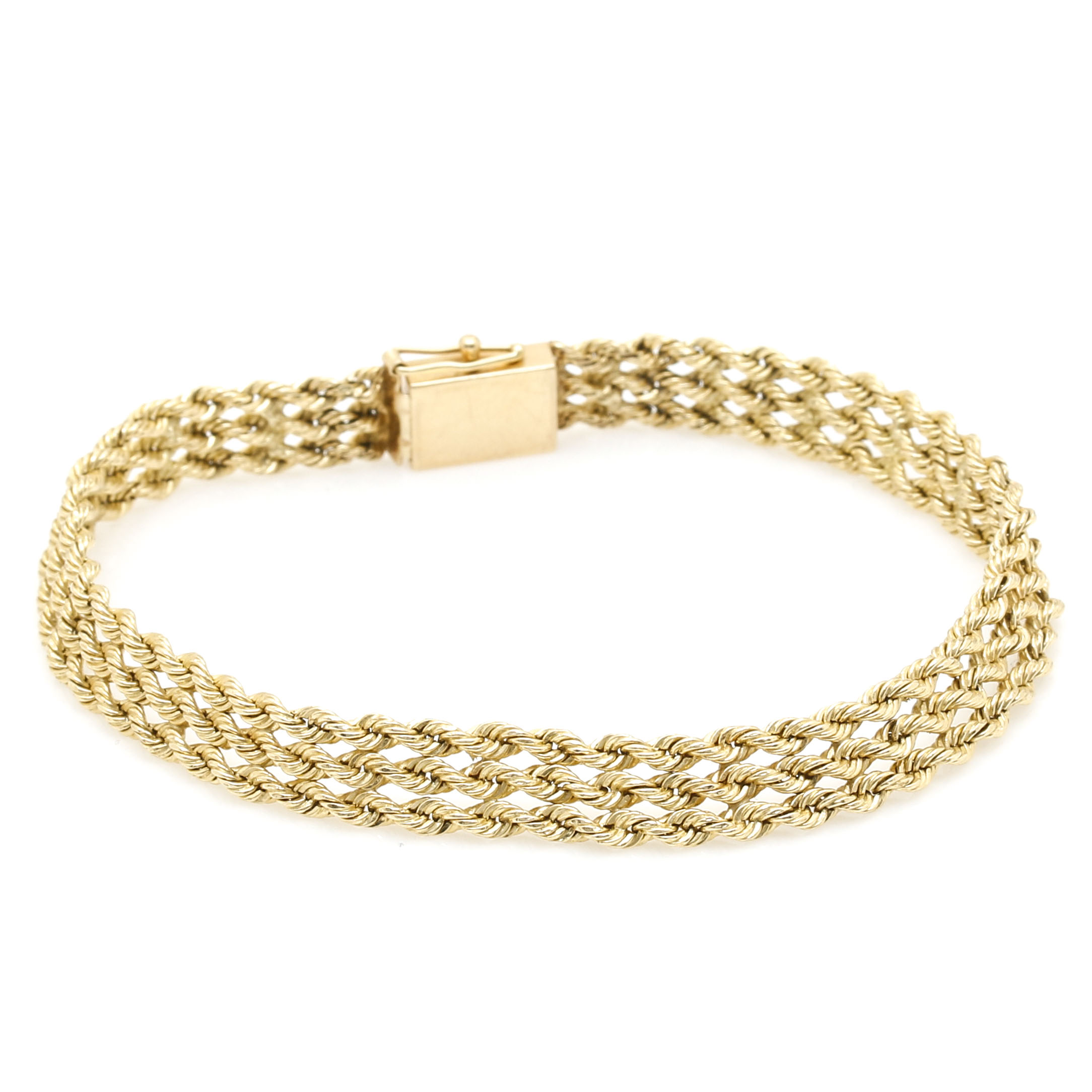 14K Yellow Gold Rope Bracelet