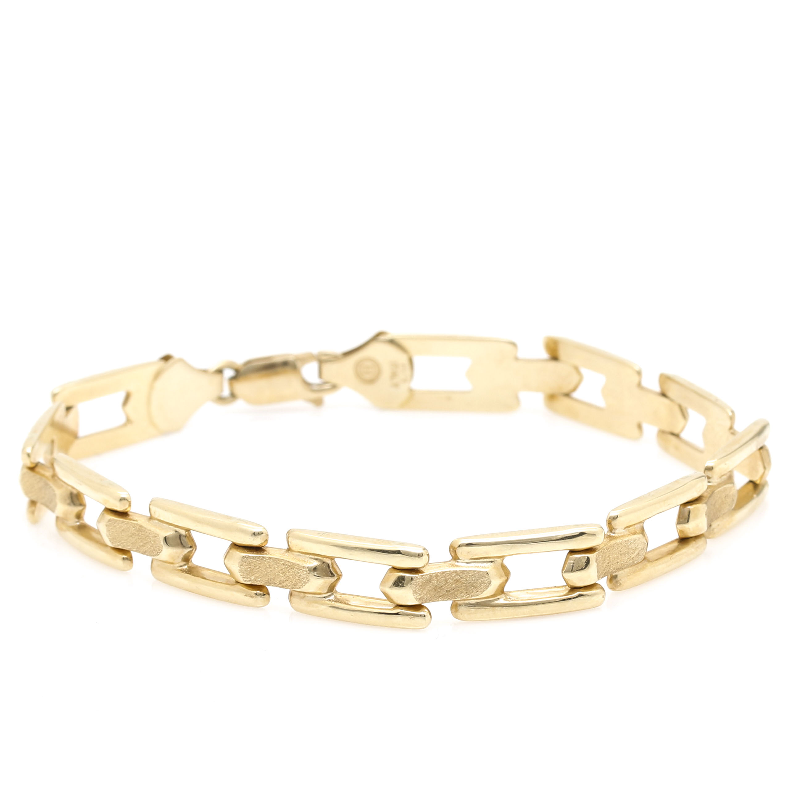 14K Yellow Gold Curb Link Bracelet