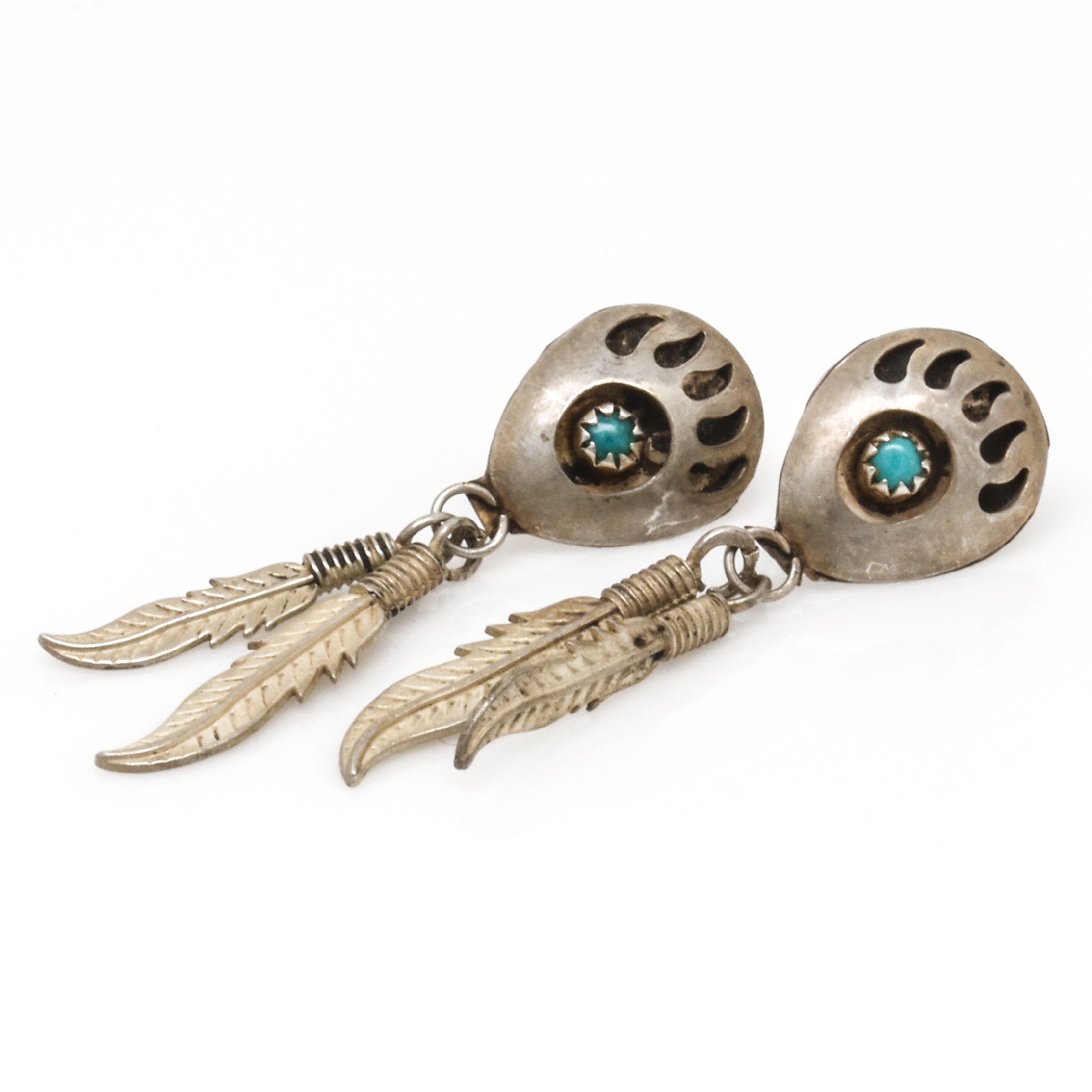 Mexican Sterling Silver and Navajo Style Jewelry With Turquoise and Abalone