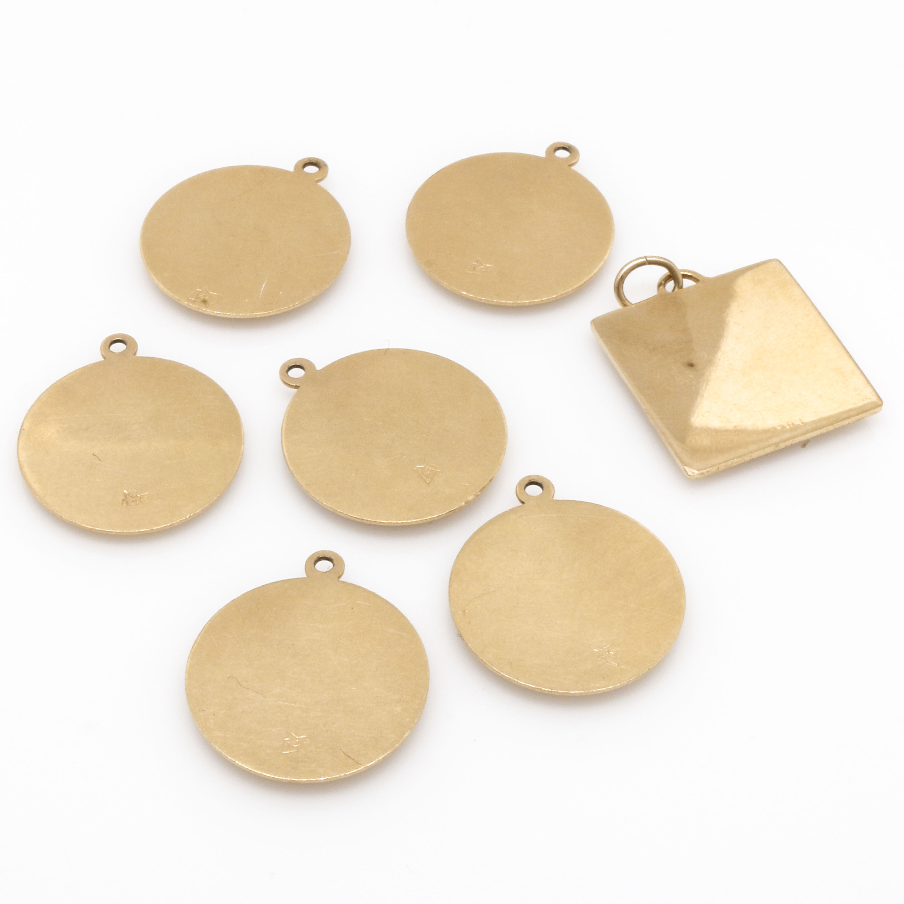 14K Yellow Gold Vintage Commemorative IBM Charms