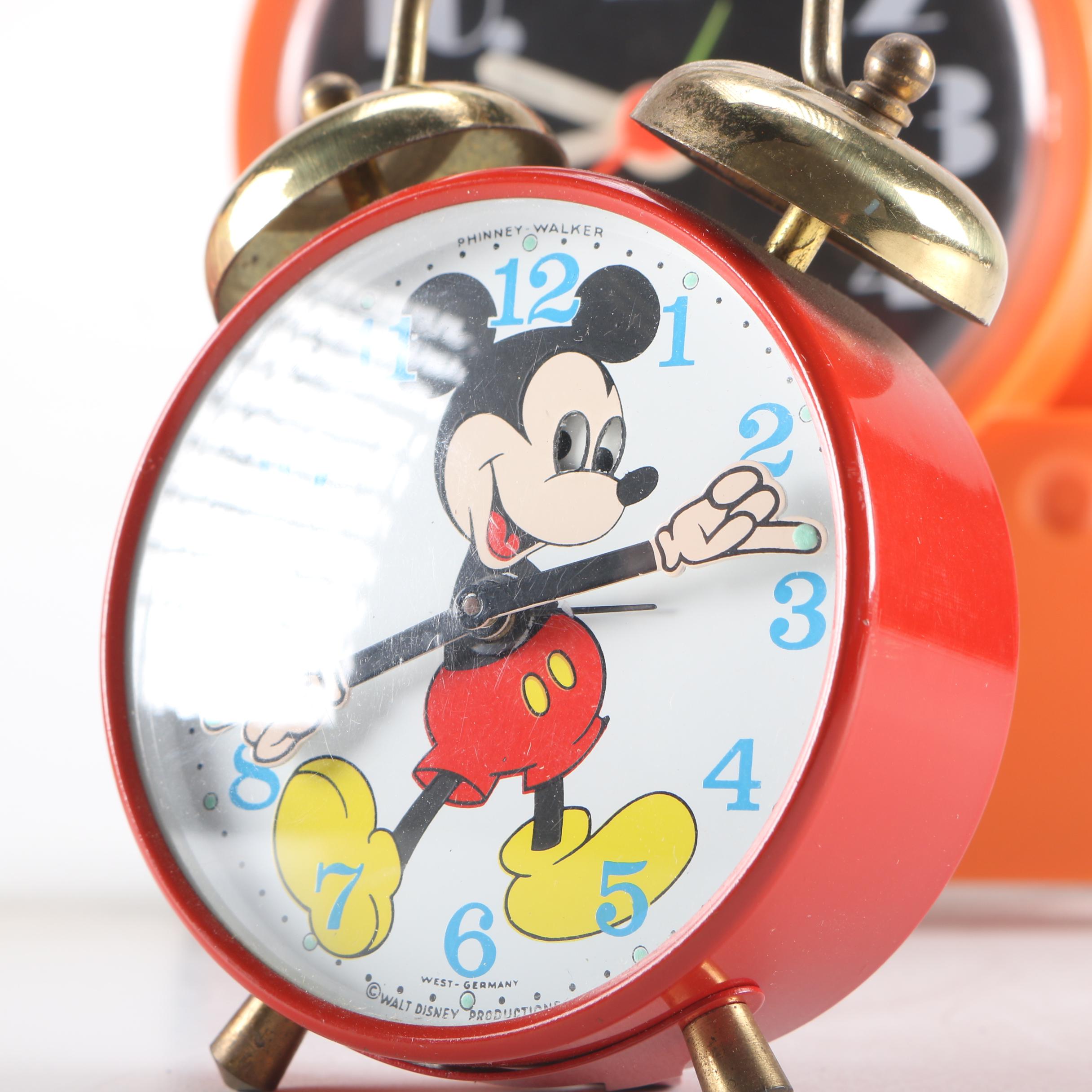 1950s and 1970s Mickey Mouse Clocks