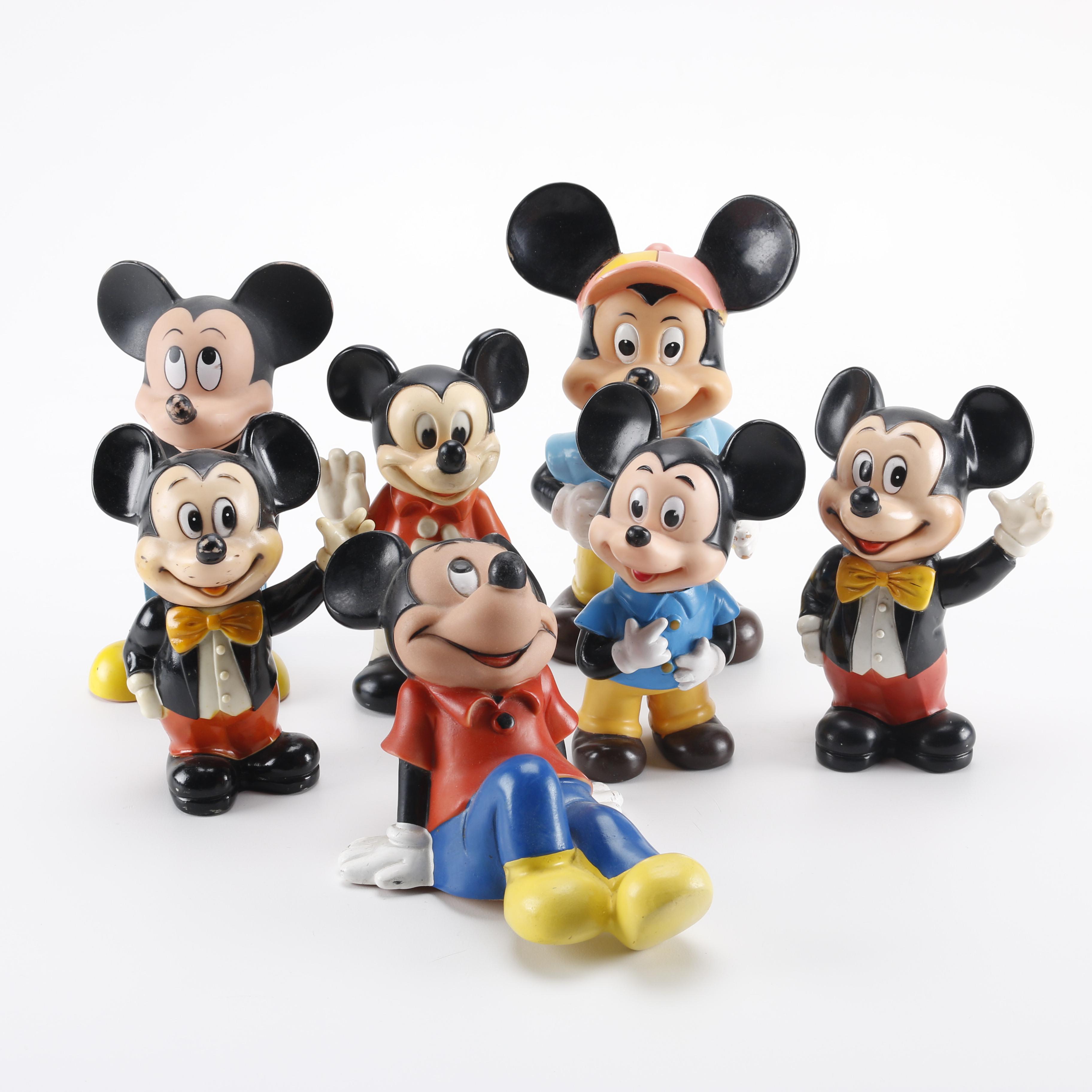 Seven Mickey Mouse Figures