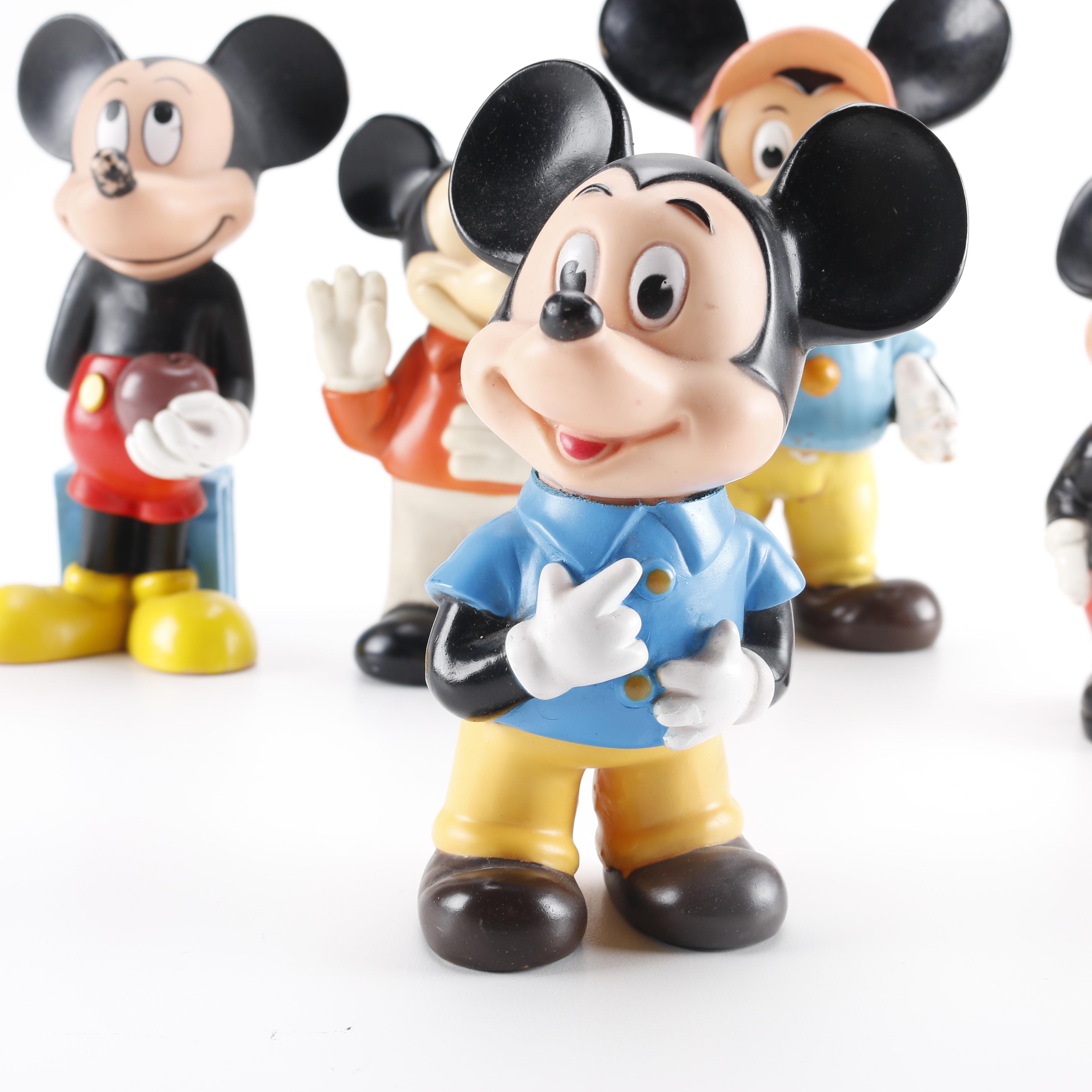 Seven Mickey Mouse Figures