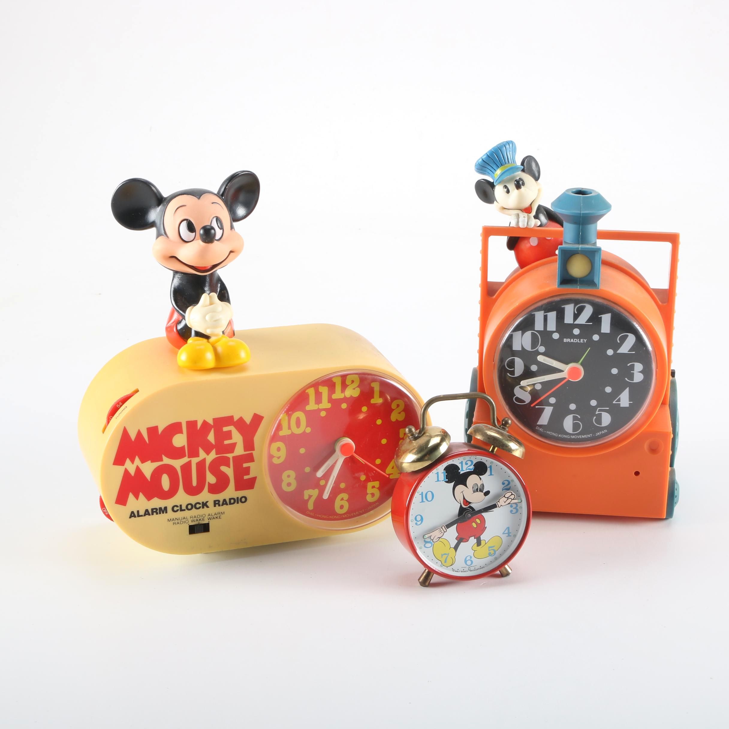 1950s and 1970s Mickey Mouse Clocks