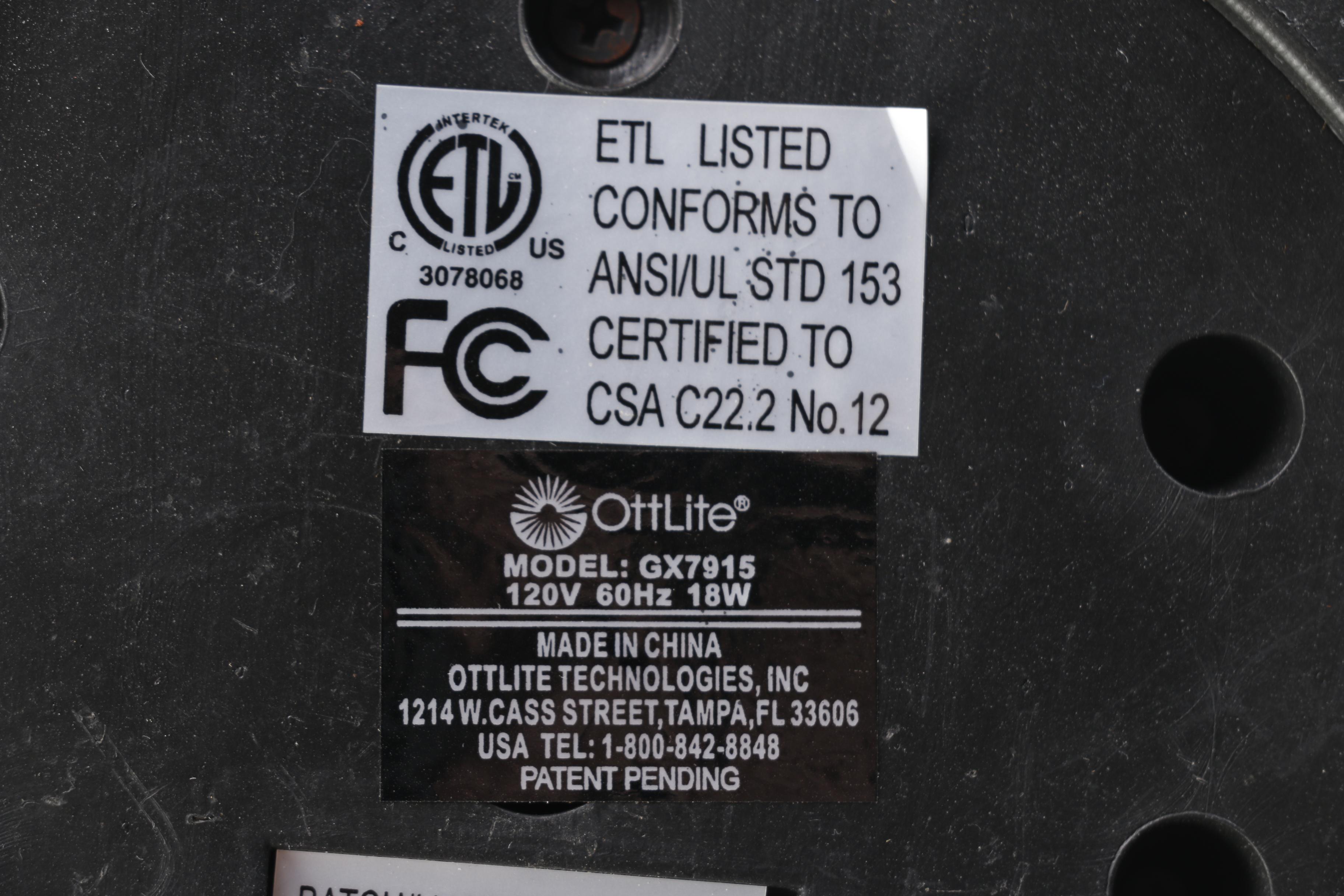 Black Ottlite Desk Lamp