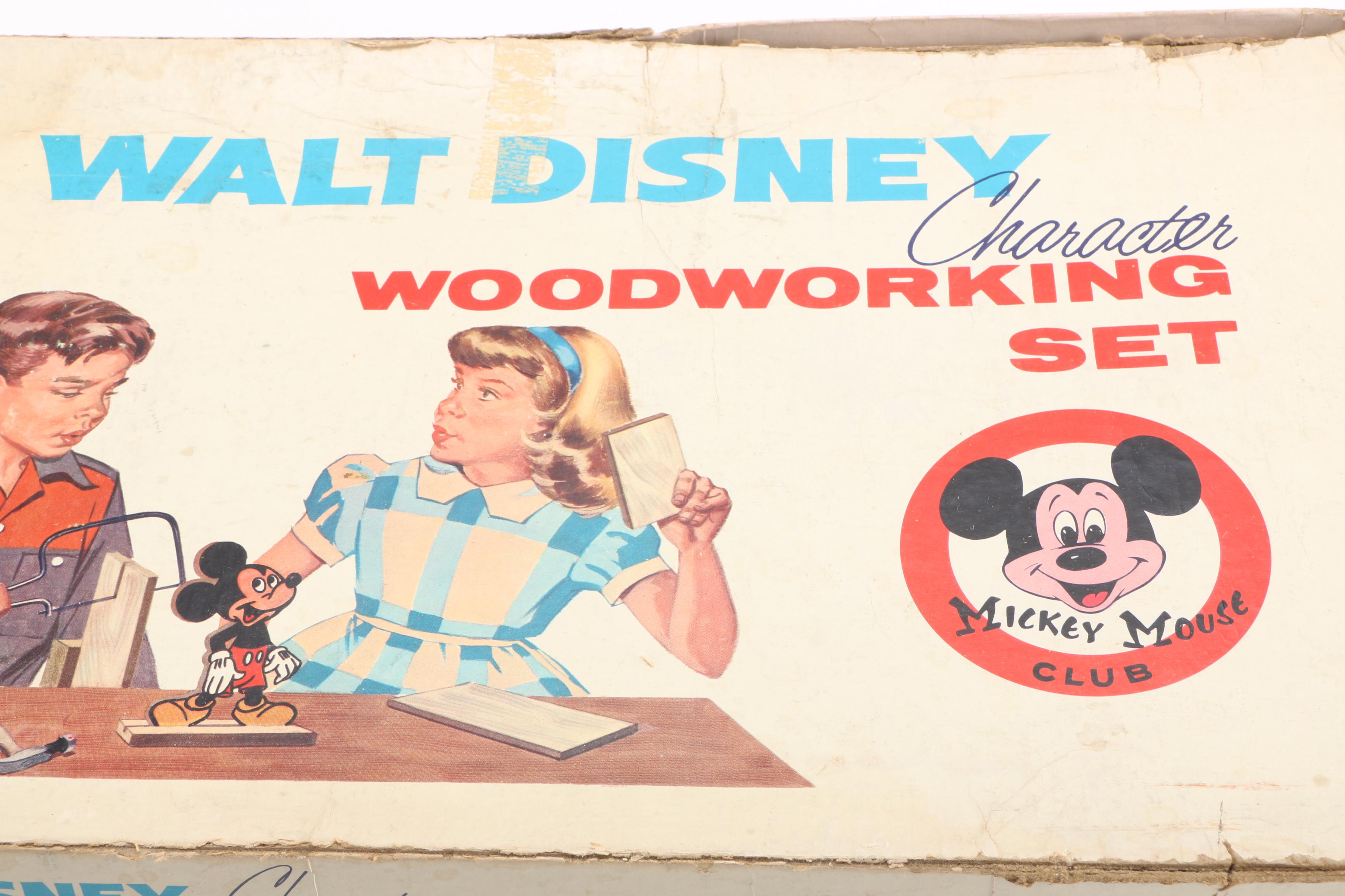 Vintage Walt Disney Character Woodworking Set