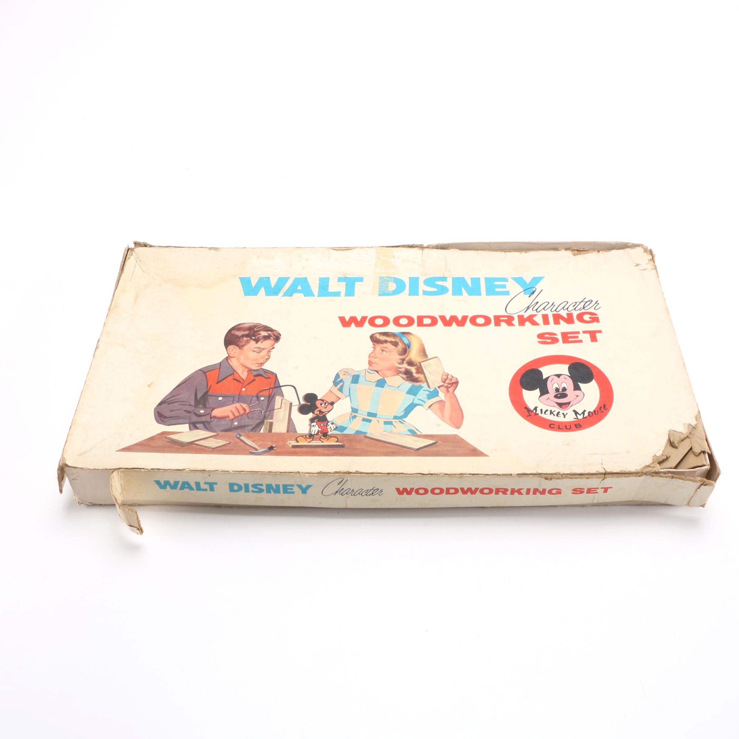 Vintage Walt Disney Character Woodworking Set