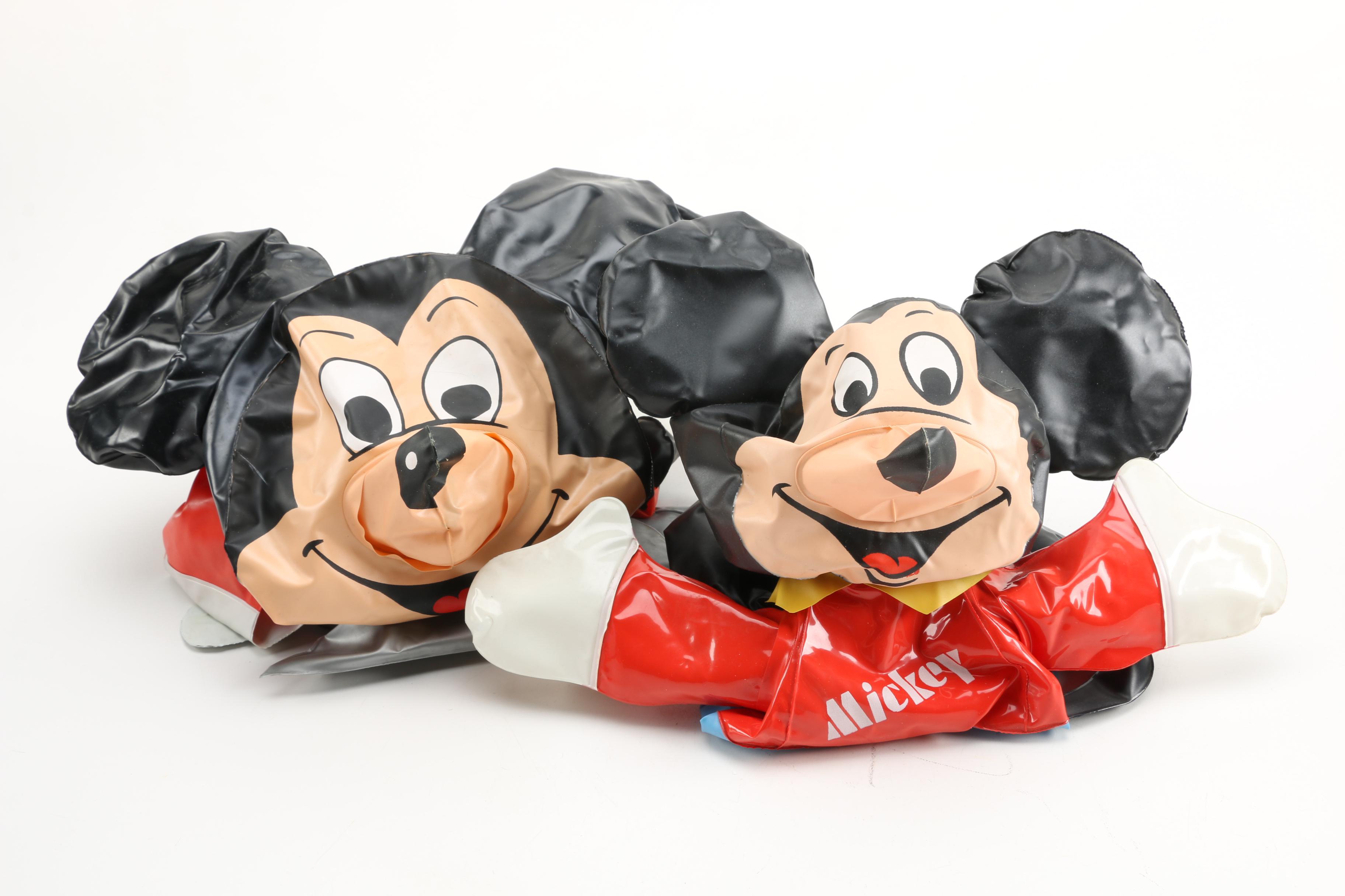 Vintage Mickey Mouse Playhouse, Roller Skates, and Toys